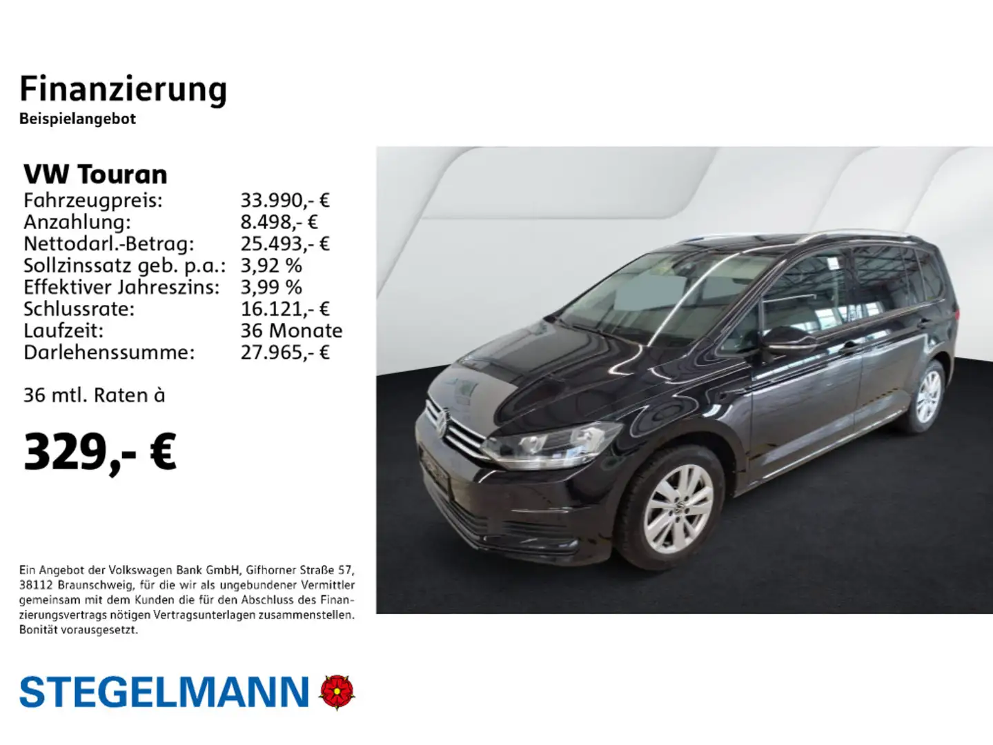 Volkswagen Touran 1.5 TSI DSG Comfortline 7-Sitzer *AHK*Nav Schwarz - 2