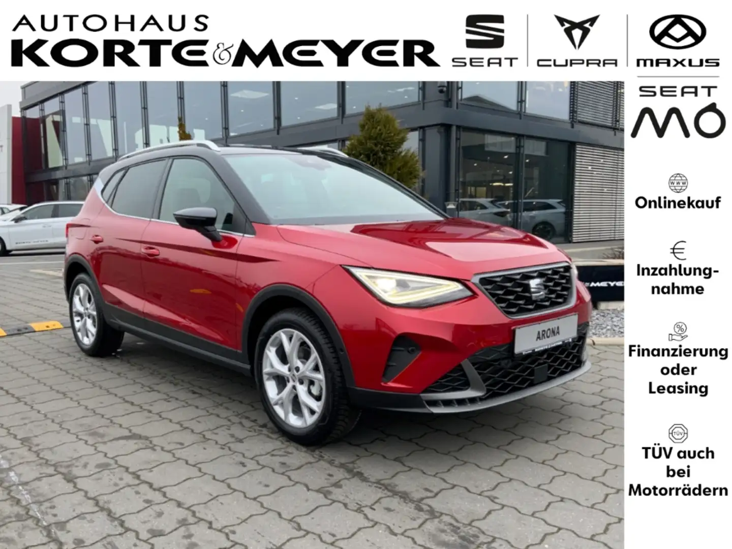 SEAT Arona FR 1.0TSI 7-DSG+ACC+Navi+ Sitzhzg Rot - 1