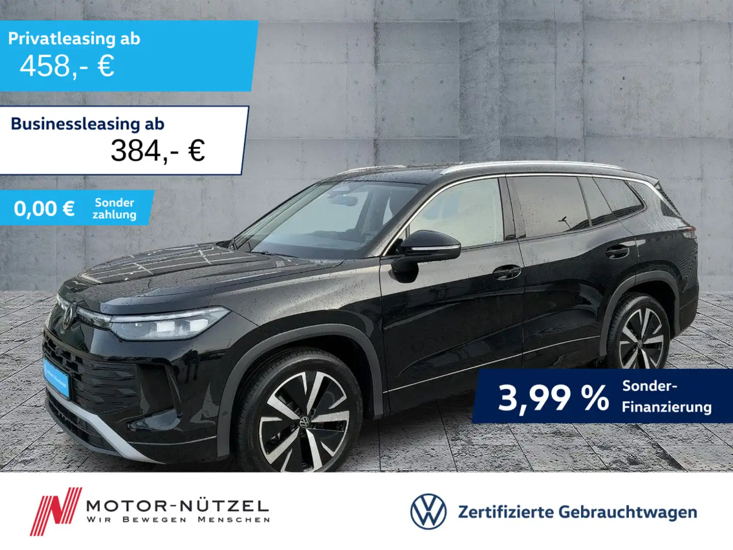 Volkswagen Tayron 1.5 eTSI DSG LIFE 5JG+HD-MATRIX+NAVI+AHK Schwarz - 1