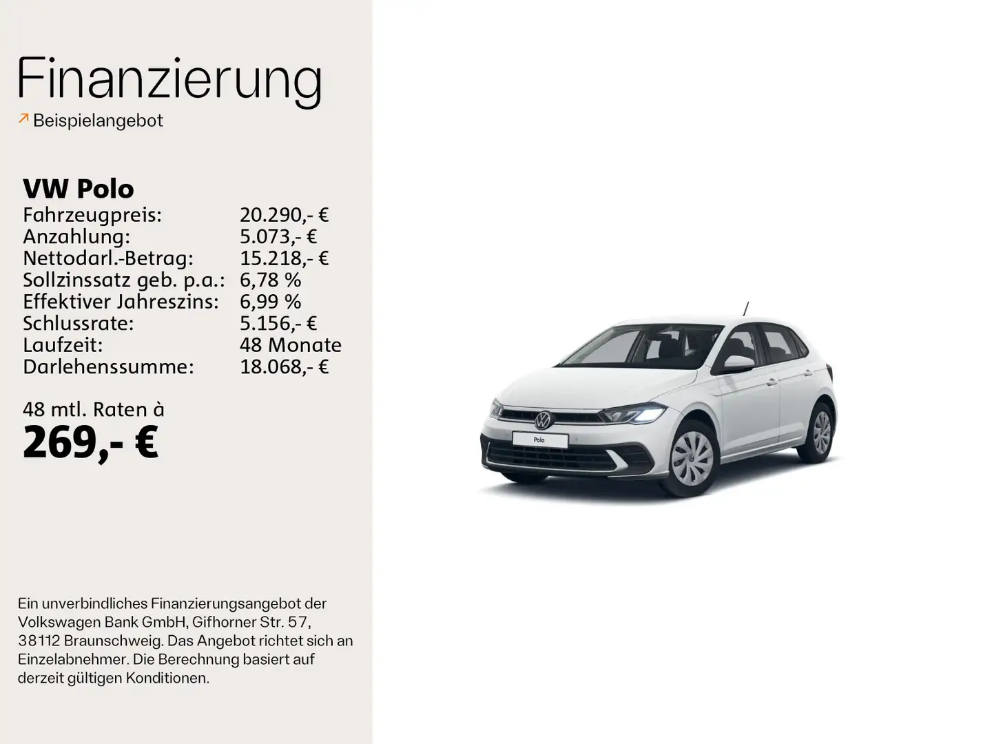 Volkswagen Polo Life 1,0 l 59 kW (80 PS) 5-Gang Weiß - 2