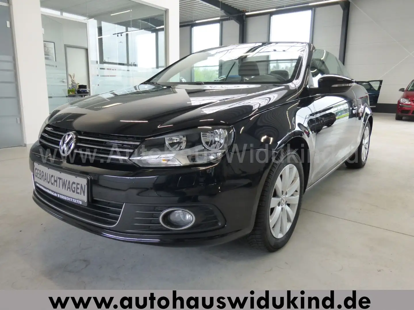 Volkswagen Eos 2.0TDI Cabrio Navi Klima Panorama nur 104tkm Negro - 1