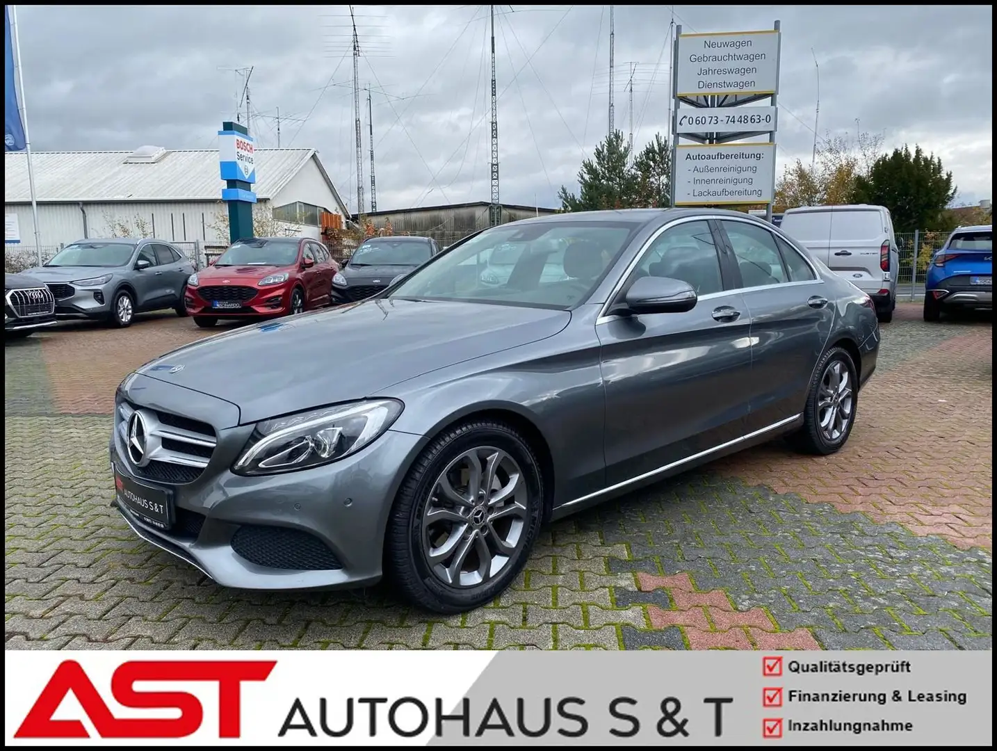 Mercedes-Benz C 180 C180 CGI Avantgarde 9G-Tronic*LED*Teilleder*Navi siva - 1