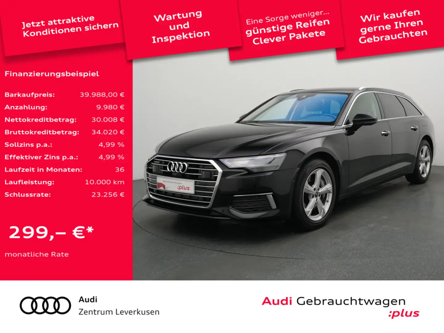 Audi A6 Avant e quattro PANO LEDER MEMORY ACC NAVI Schwarz - 1