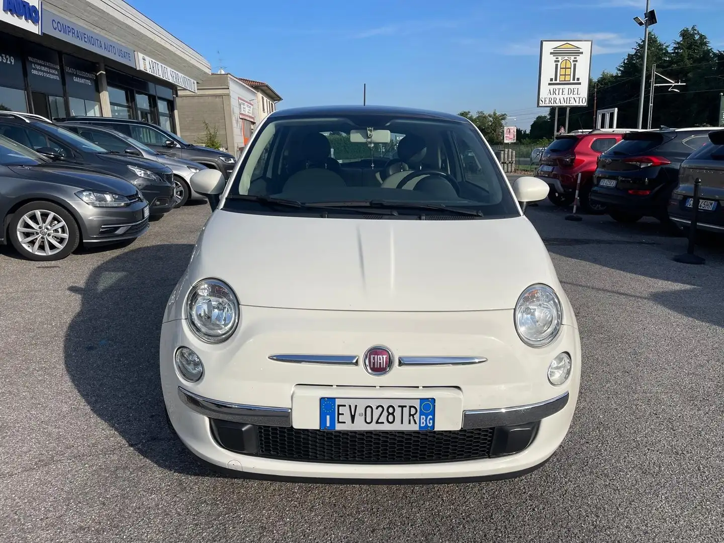 Fiat 500 1.2 Lounge 69cv E6 *TETTO* *NEOPATENTATI* Bianco - 2