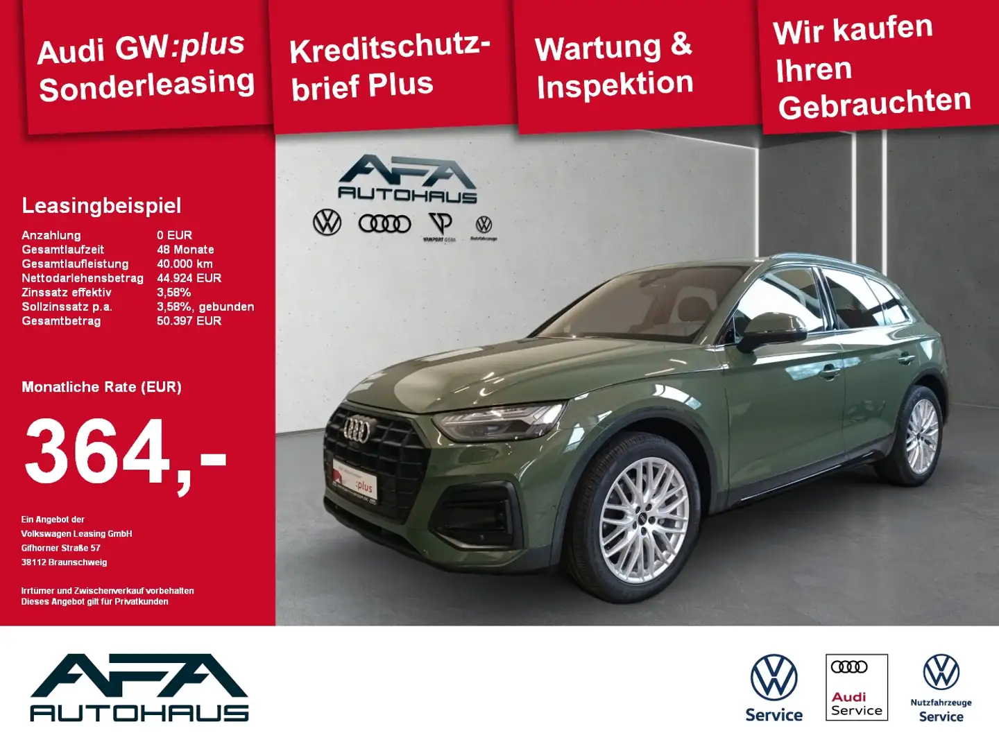 Audi Q5 SUV Advanced S-Line*AHK*Matrix*20 *opt.schwarz Verde - 1