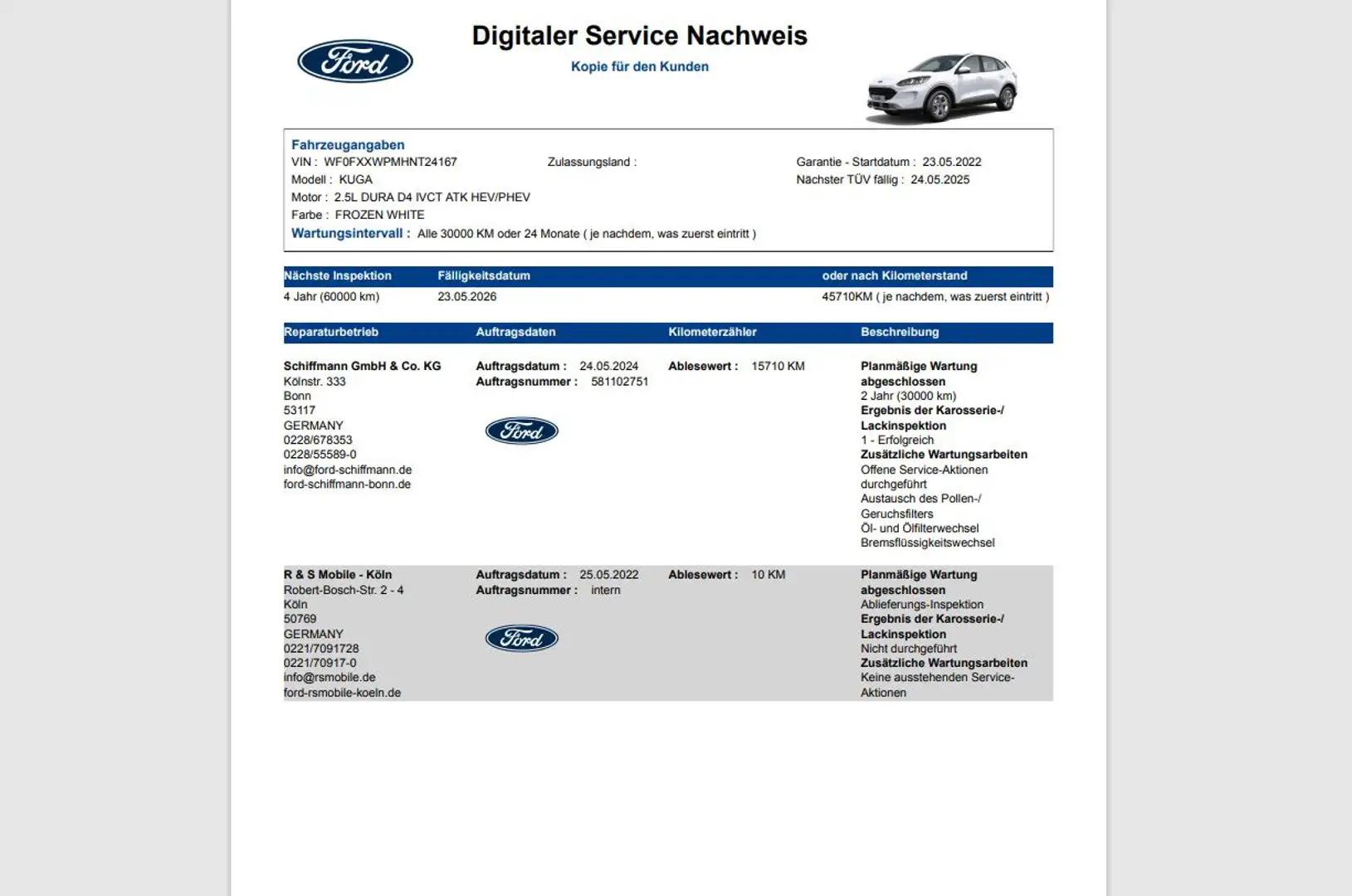 Ford Kuga PHEV Cool & Connect Navi 2xPDC Sitzheiz. Blanc - 2