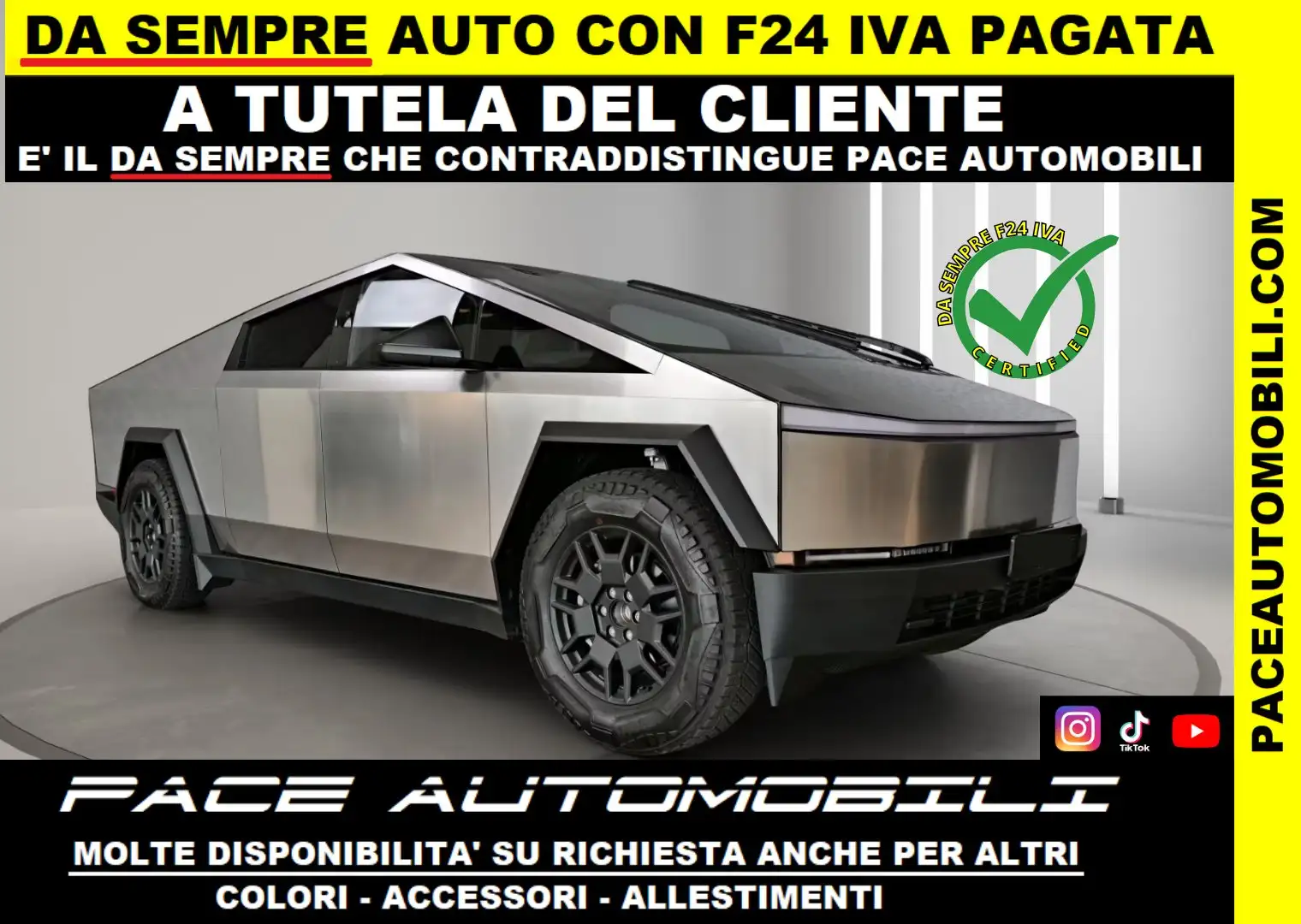Tesla Cybertruck AWD ALL WHEEL DRIVE 600 CV Argento - 1