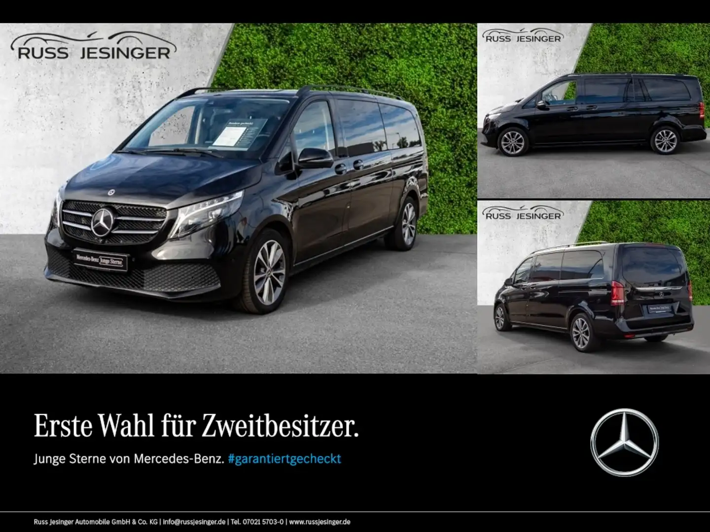 Mercedes-Benz V 300 d AVANTGARDE Extralang *Airmatic*LED*360° Zwart - 1