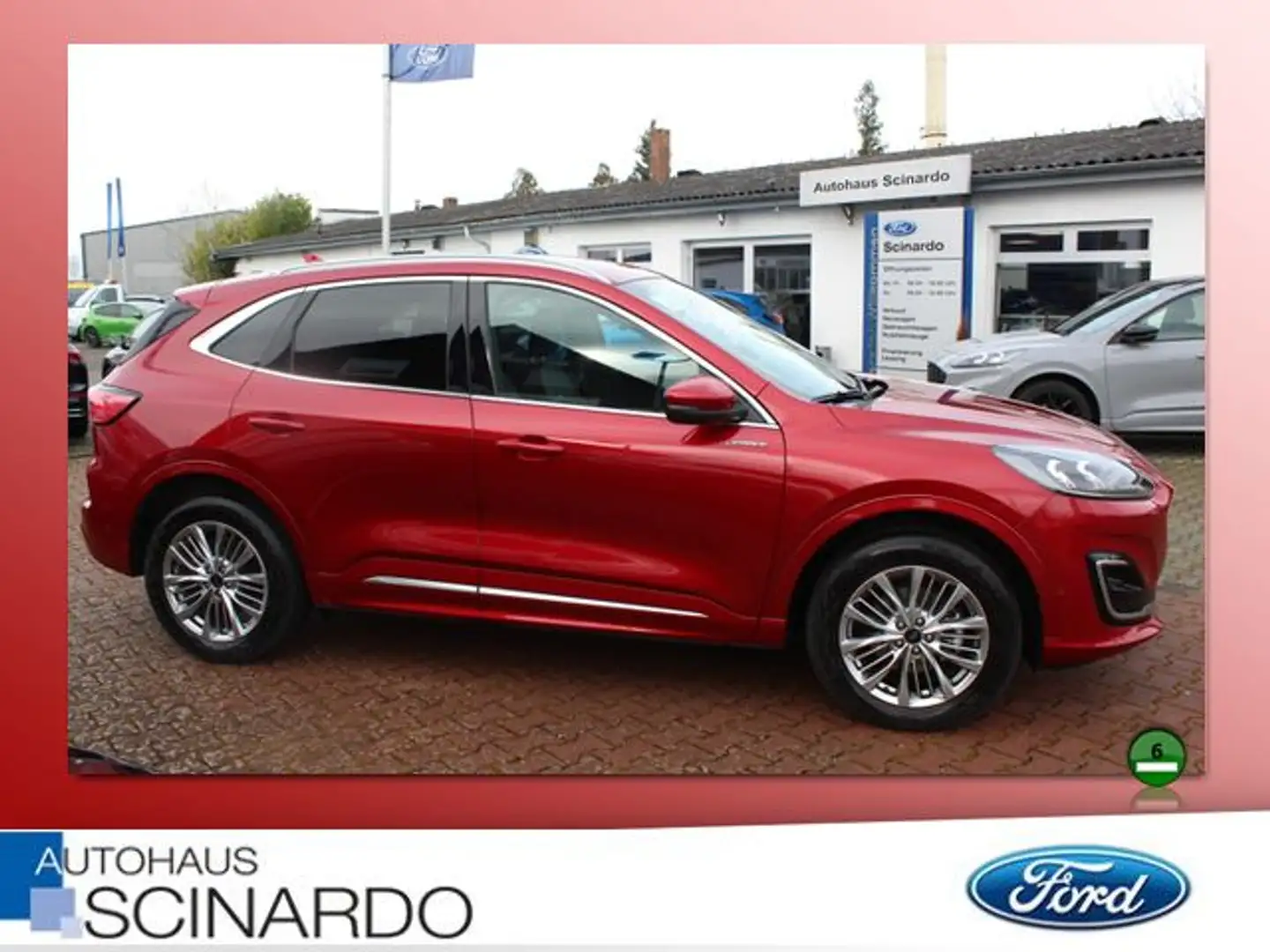 Ford Kuga 2.5 PHEV Vignale Leder*iACC*HUD*B&O*LED*RFK Rood - 2