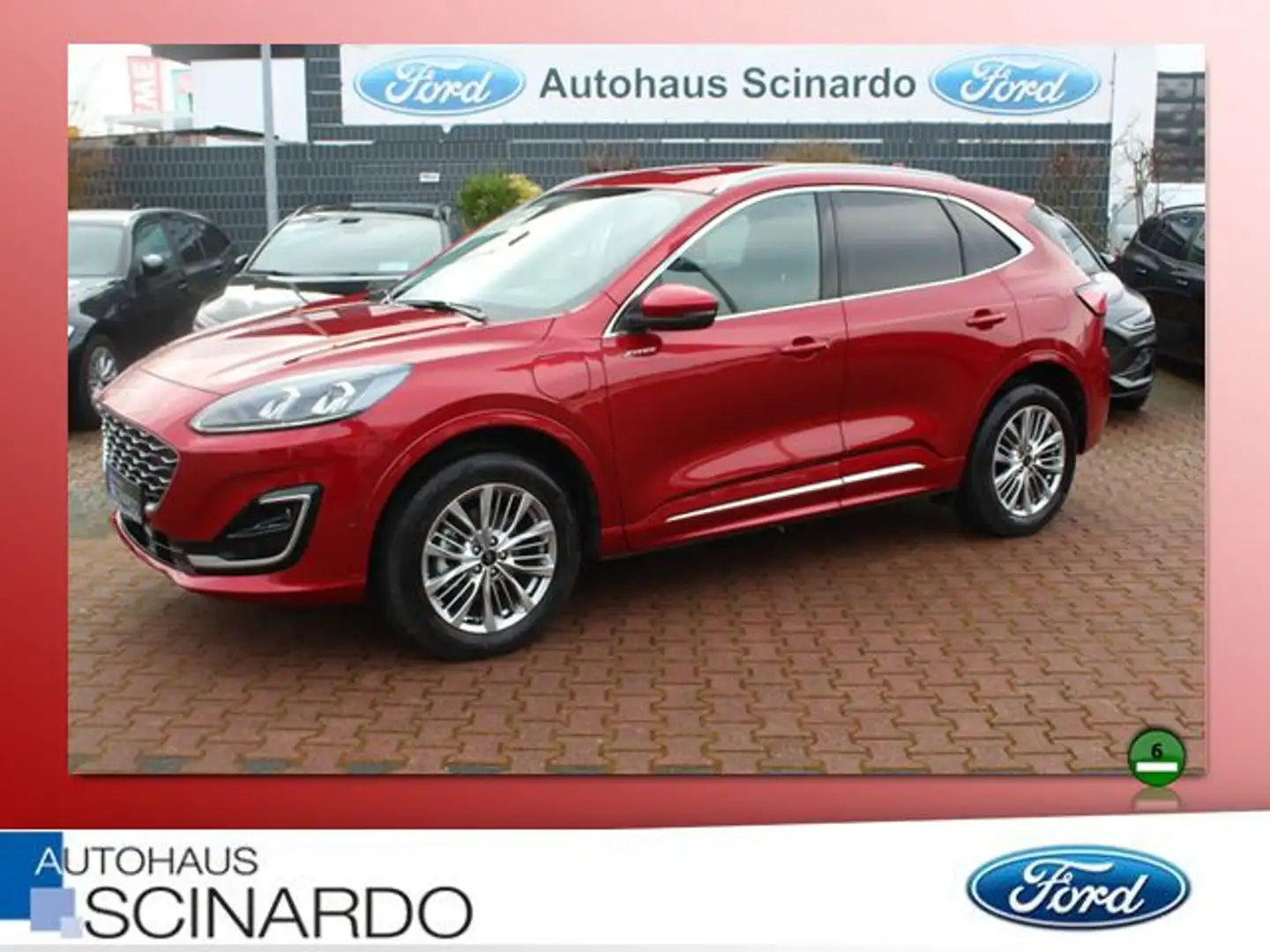 Ford Kuga 2.5 PHEV Vignale Leder*iACC*HUD*B&O*LED*RFK Rosso - 1