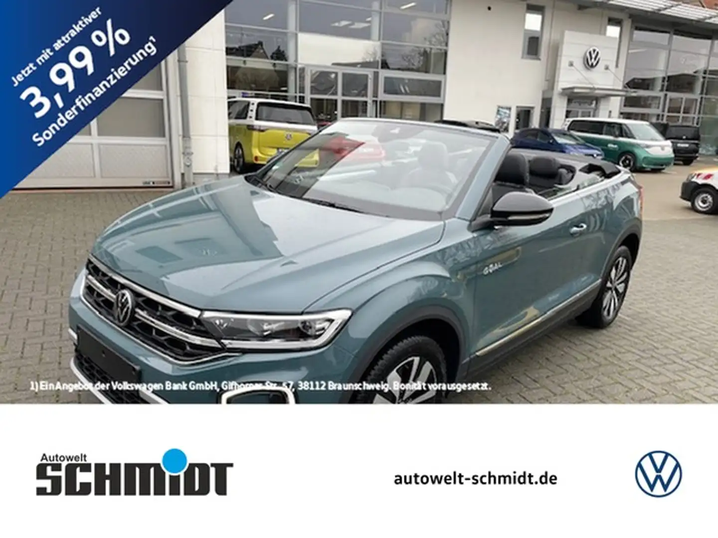 Volkswagen T-Roc Cabriolet 1.5TSi DSG Goal NaviMedia ACC SideAss... Blau - 1