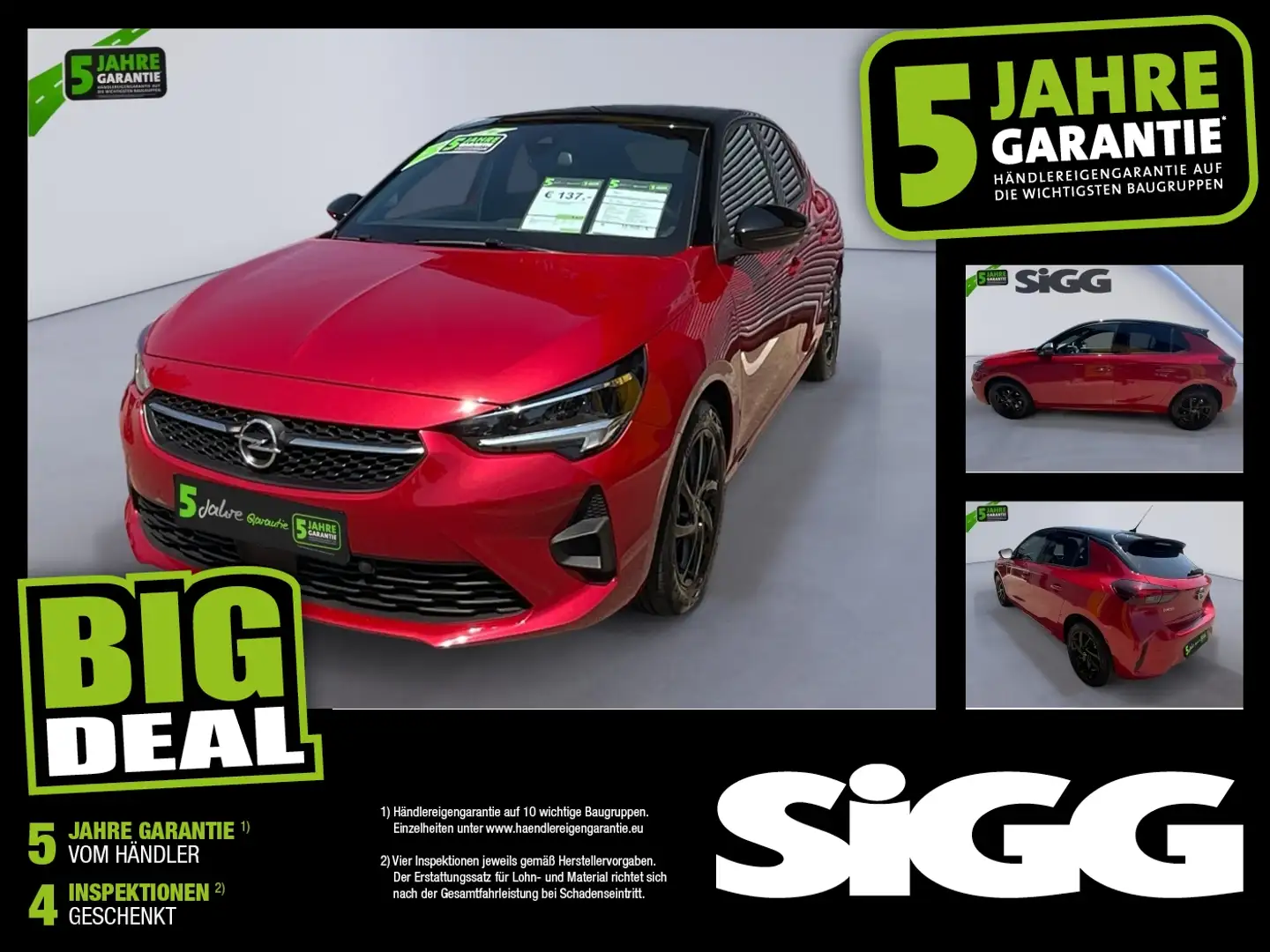 Opel Corsa F 1.2 Turbo GS Line FLA SpurH LM KAM LED Rood - 1