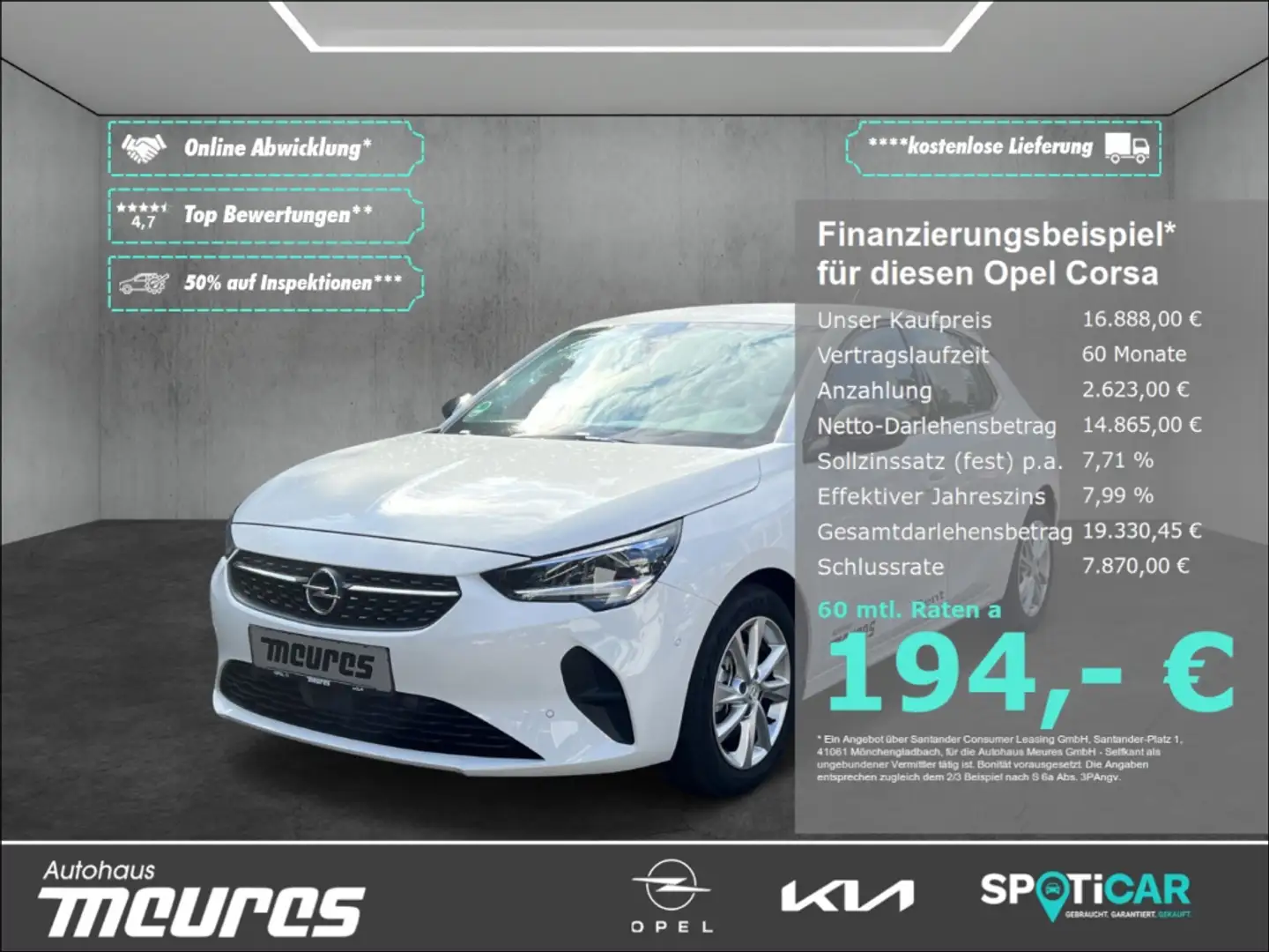 Opel Corsa F Elegance 1.2 Turbo *SOFORT VERFÜGBAR* Wit - 1