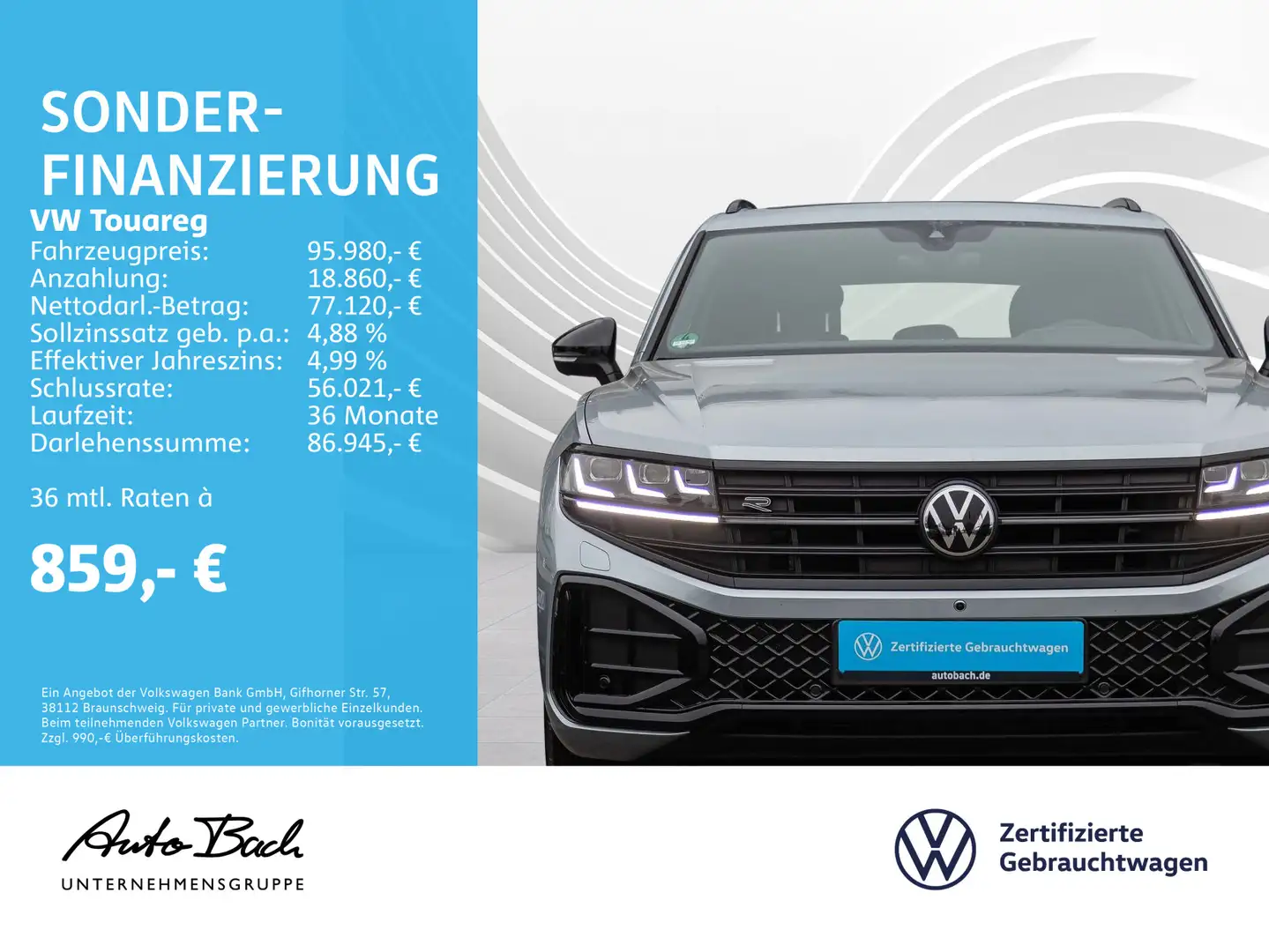Volkswagen Touareg 3.0 TDI "R-Line" Navi LED Standhzg Panor Silber - 2