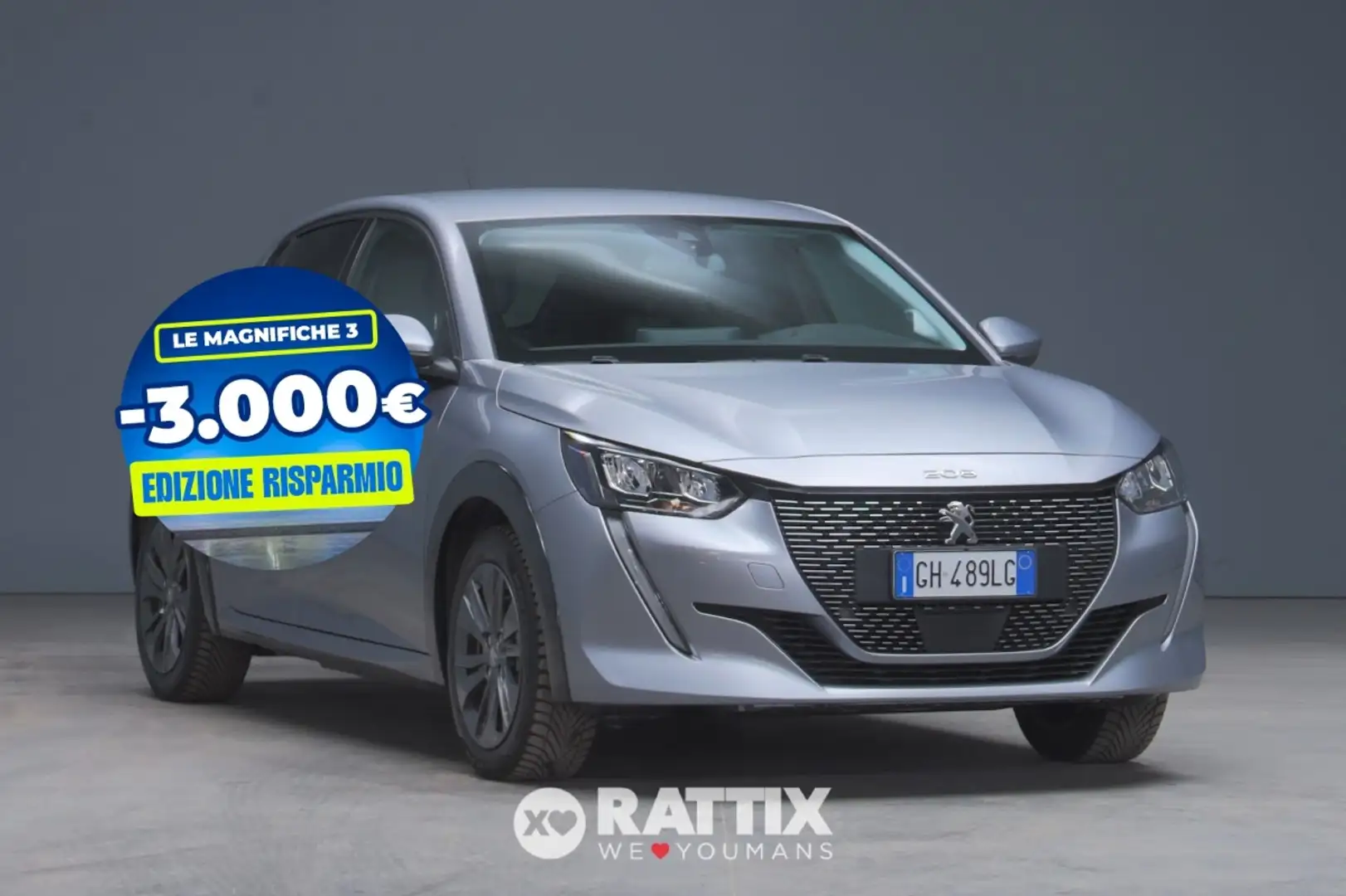 Peugeot e-208 motore elettrico 100kW Allure Pack Gris - 1