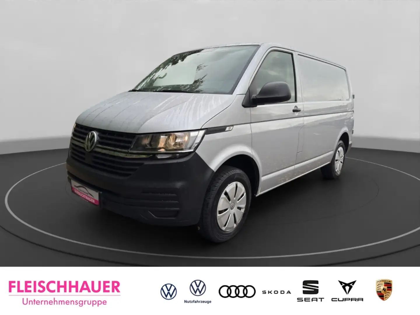 Volkswagen T6.1 Transporter Kasten 2.0 TDI AHK+PDC+Klima+Flügel Silber - 1