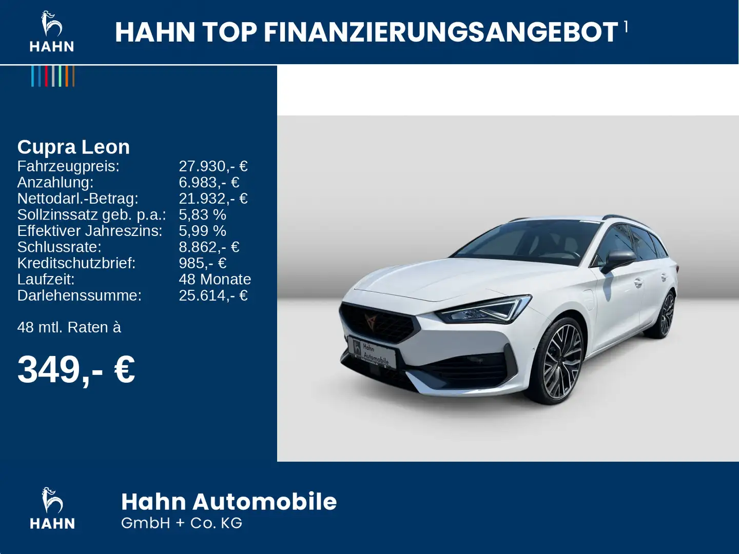 CUPRA Leon Sportstourer VZ 1.4 e-HYBRID LED Navi CAM Blanc - 2