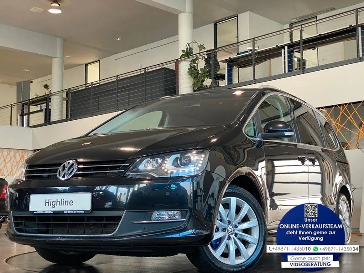 Volkswagen Sharan 2.0 TDI Highline DSG Pano DYN. DCC AHK 7S crna - 1