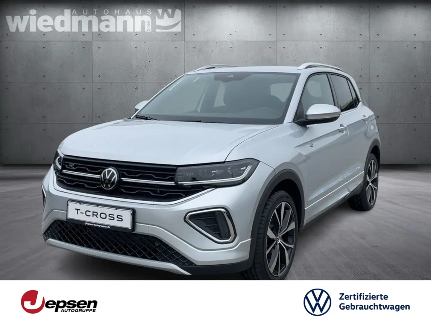 Volkswagen T-Cross R-Line 1.0 TSI DSG AHK+ACC+RearView+SHZ Silber - 1