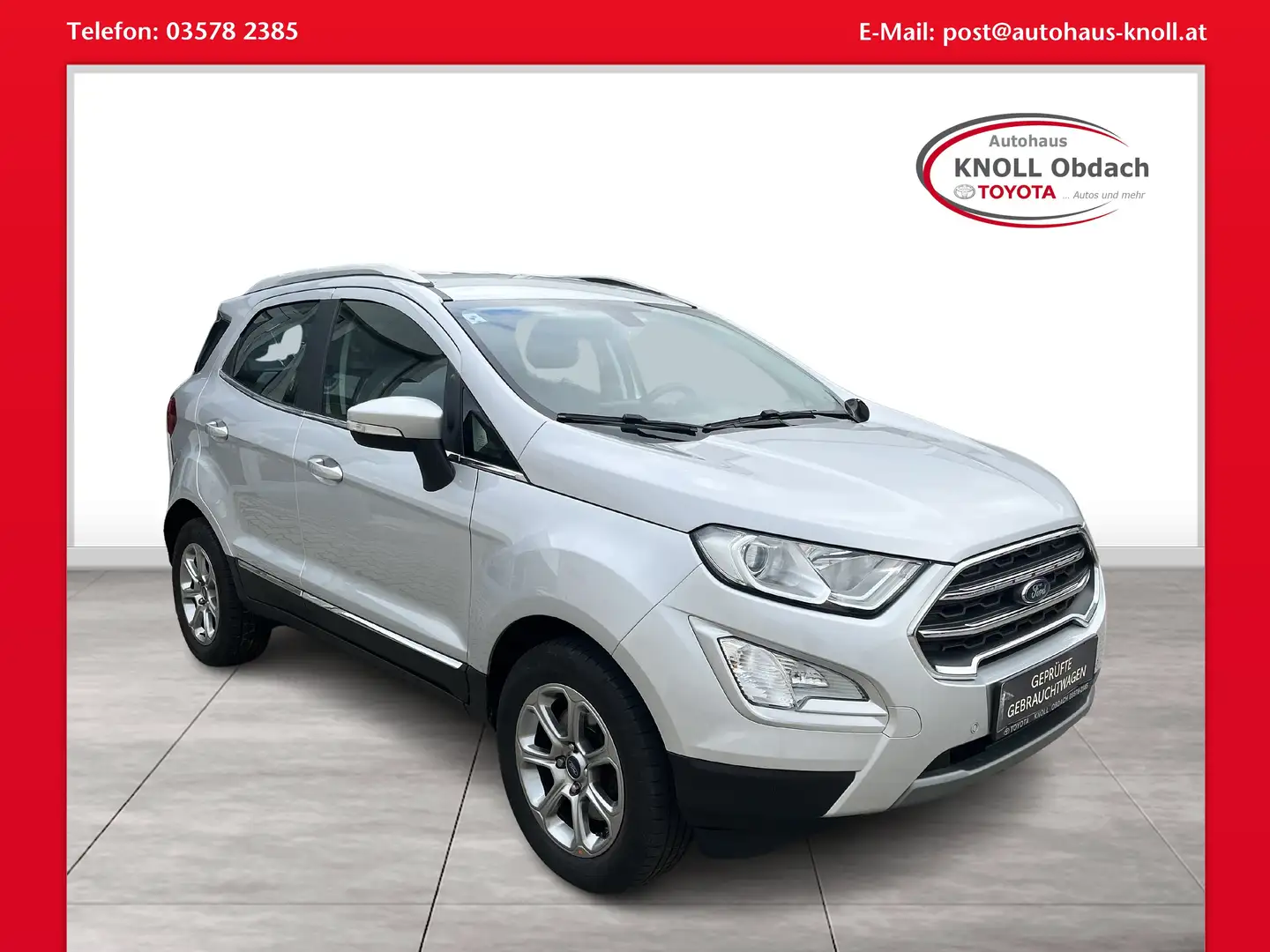 Ford EcoSport 1,0 Eco Boost Titanium Start/Stopp Argent - 1