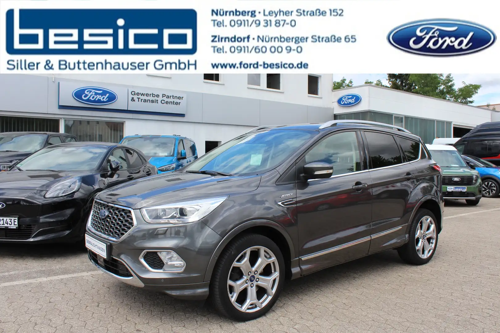 Ford Kuga Vignale 2,0TDCi*Automatik*19Zoll*Navi*Sony*Kamera Grigio - 1