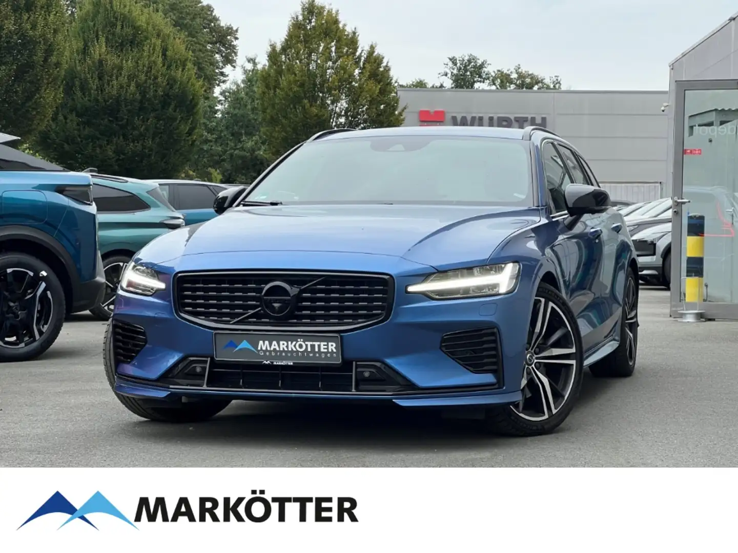 Volvo V60 T8 AWD Recharge R-Design ACC/BLIS/4xSHZ/360CAM Bleu - 1