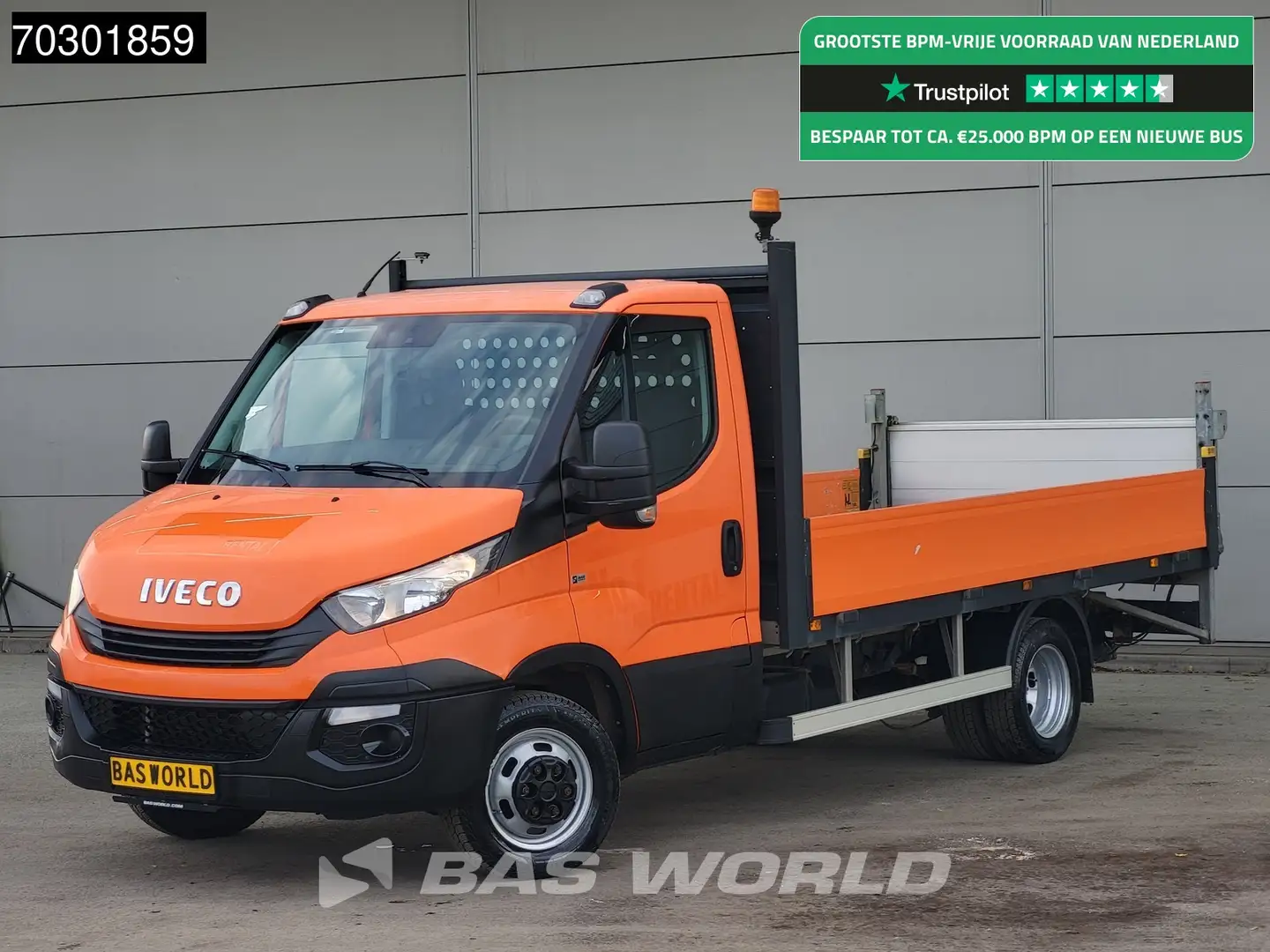 Iveco Daily 35C14 Open Laadbak Dubbelucht 3,5t Trekhaak Navi A Oranje - 1