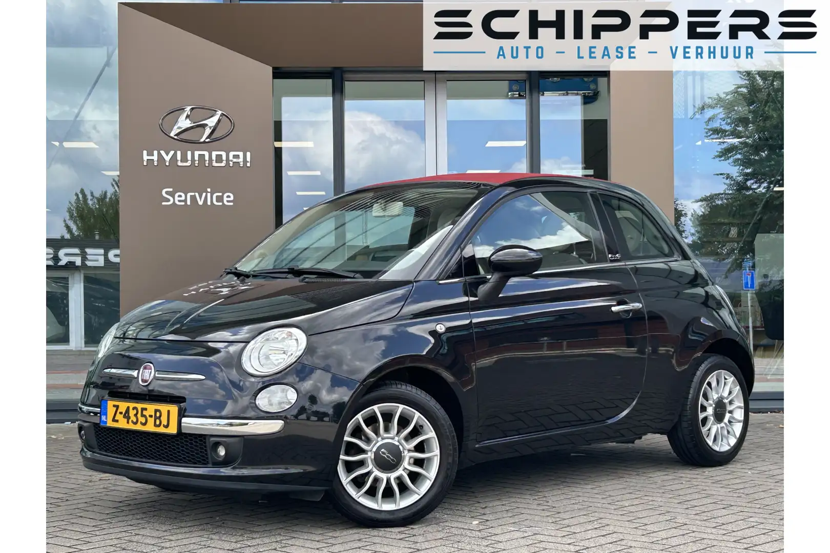 Fiat 500 0.9 TwinAir Lounge | Cabrio Nero - 1