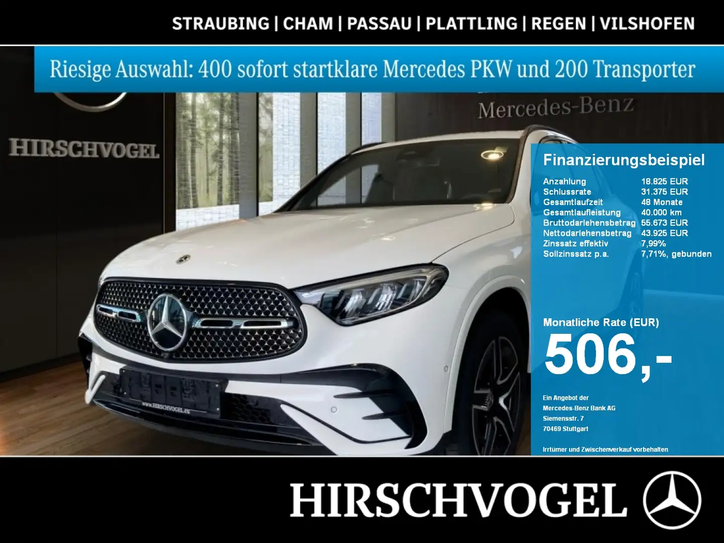 Mercedes-Benz GLC 300 e 4M EDITION AMG-Line+Night+AHK+DISTRON Weiß - 1