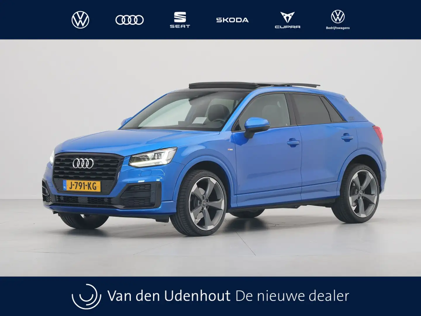 Audi Q2 1.4 TFSI CoD 150pk S-Tronic Sport Pro Line S-Line Blauw - 1