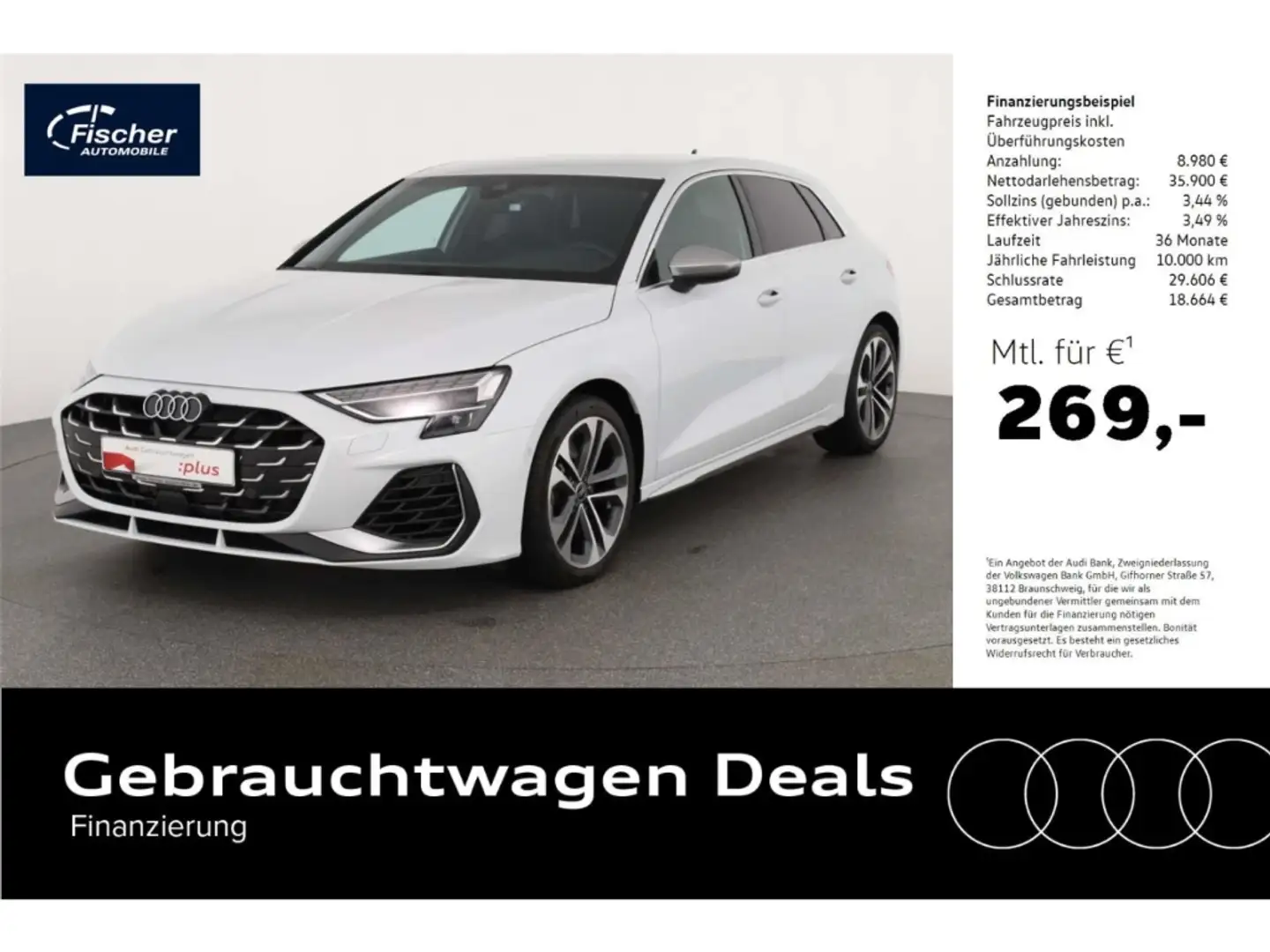 Audi S3 Sportback TFSI quattro NAV/Leder/SH/Virt+ Wit - 1