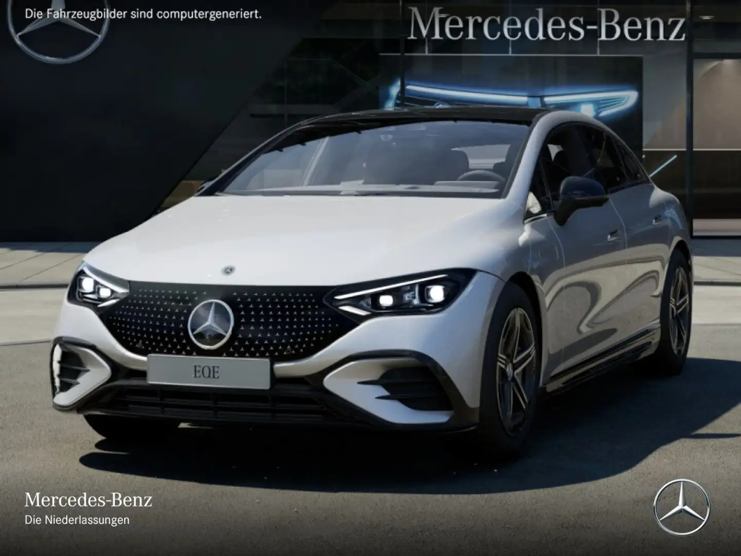 Mercedes-Benz EQE 350 4Matic AMG Burmester 3D Fahrass 360° Pano Silber - 2