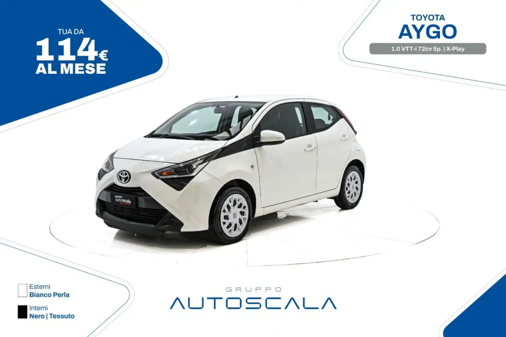 Toyota Aygo 1.0 VVT-i 72cv 5 porte X-Play Bianco - 1