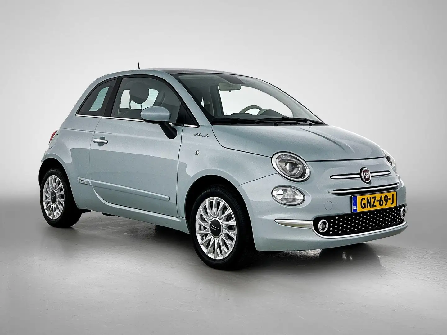 Fiat 500 1.0 Hybrid Dolcevita 69pk | Glazen Dak | Navigatie Blauw - 2
