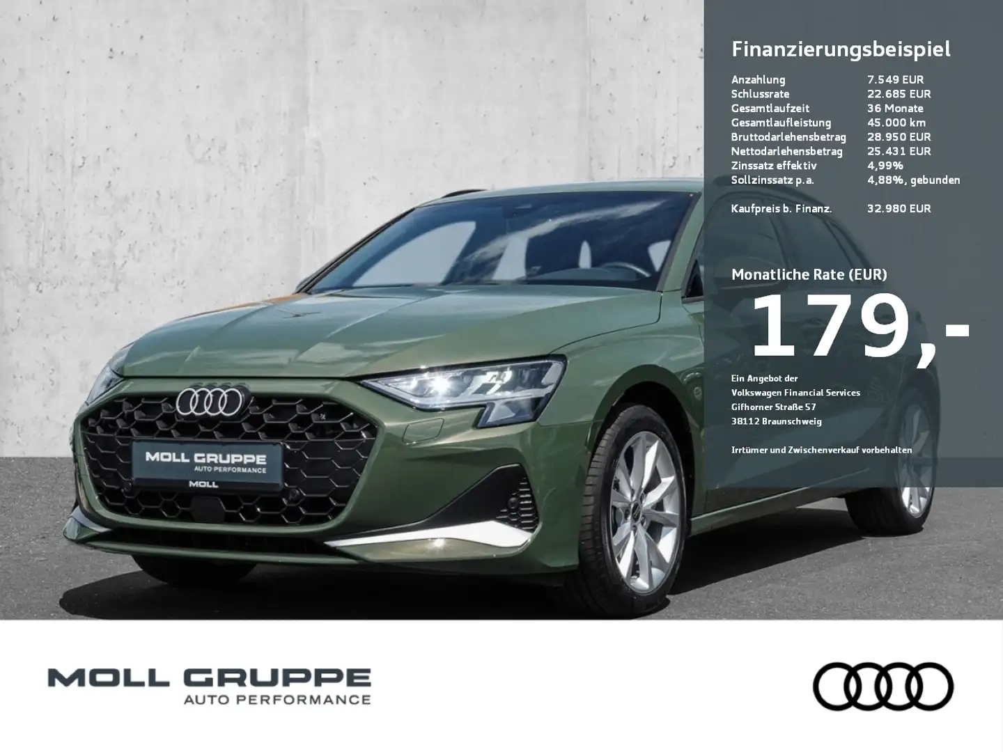 Audi A3 Sportback 35 TFSI S tronic advanced (AHK*Navi plus Verde - 1