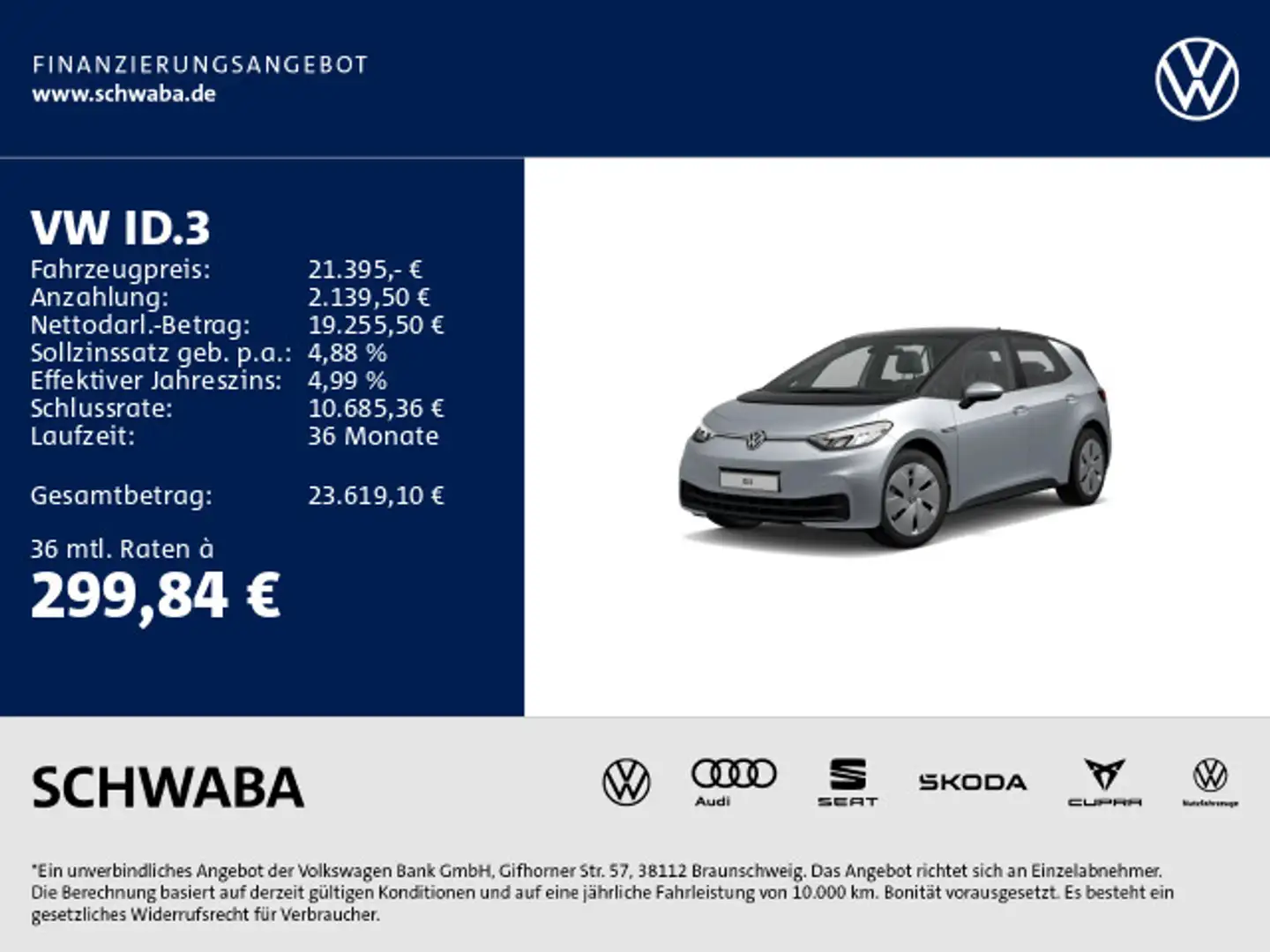 Volkswagen ID.3 Pro Argent - 1