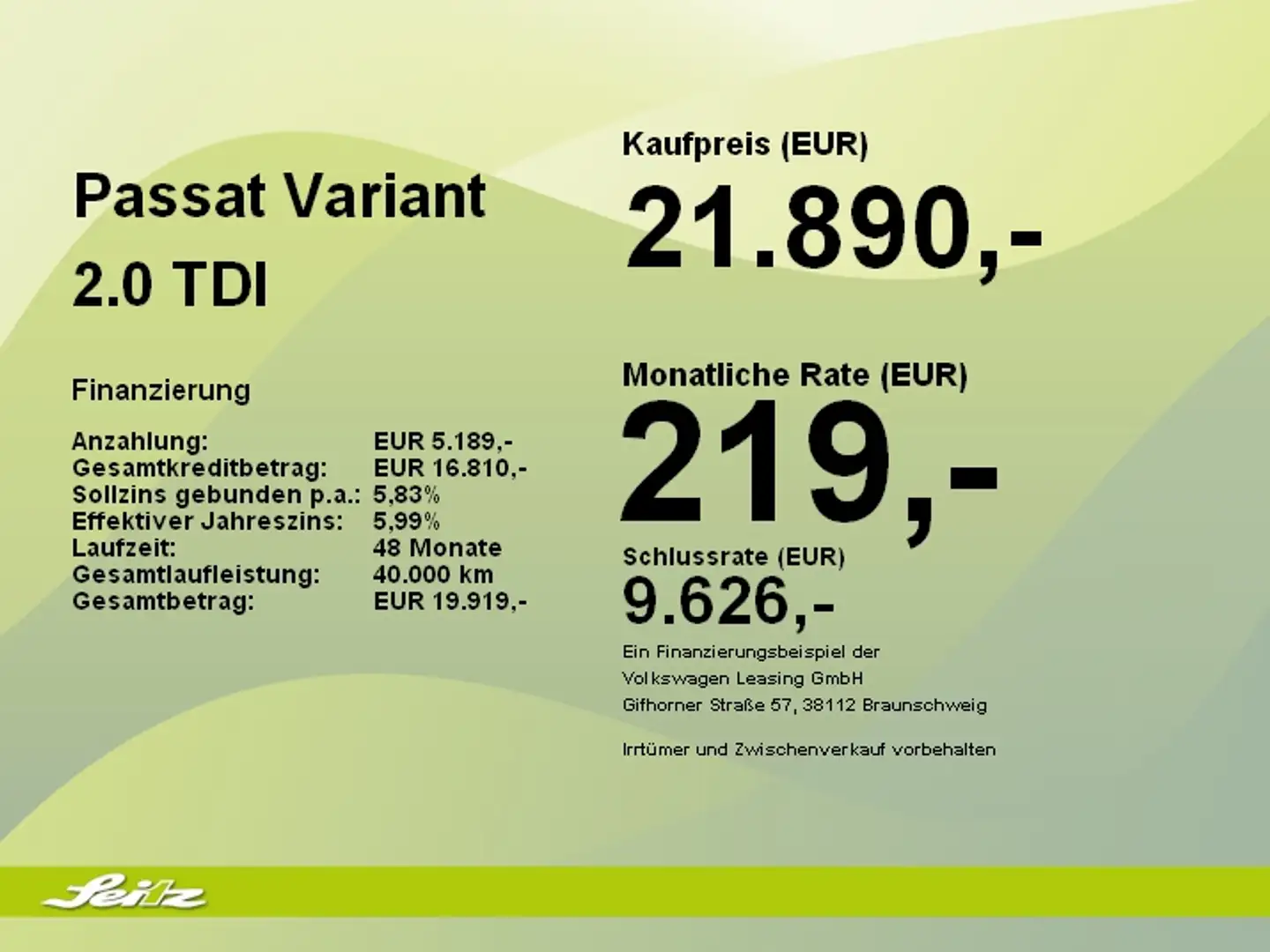 Volkswagen Passat Variant 2.0 TDI Business *AHK*LED*KAMERA*NAVI* Nero - 1
