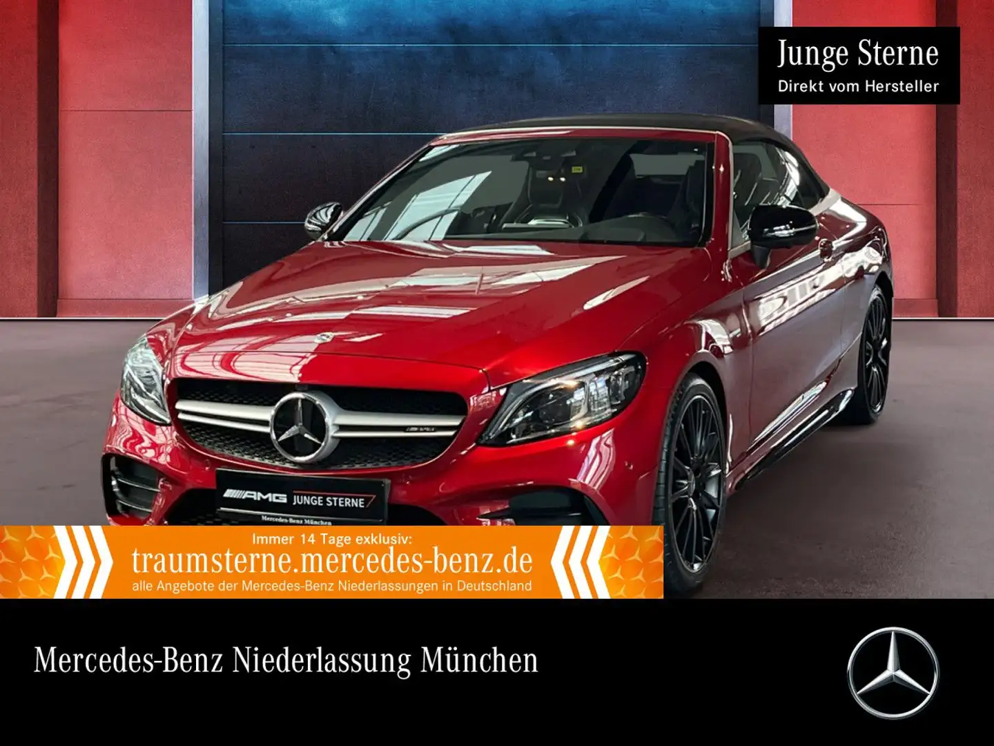 Mercedes-Benz C 43 AMG C 43 Cabrio 4M AMG+NIGHT+360+MULTIBEAM+FAHRASS+HUD Rot - 1