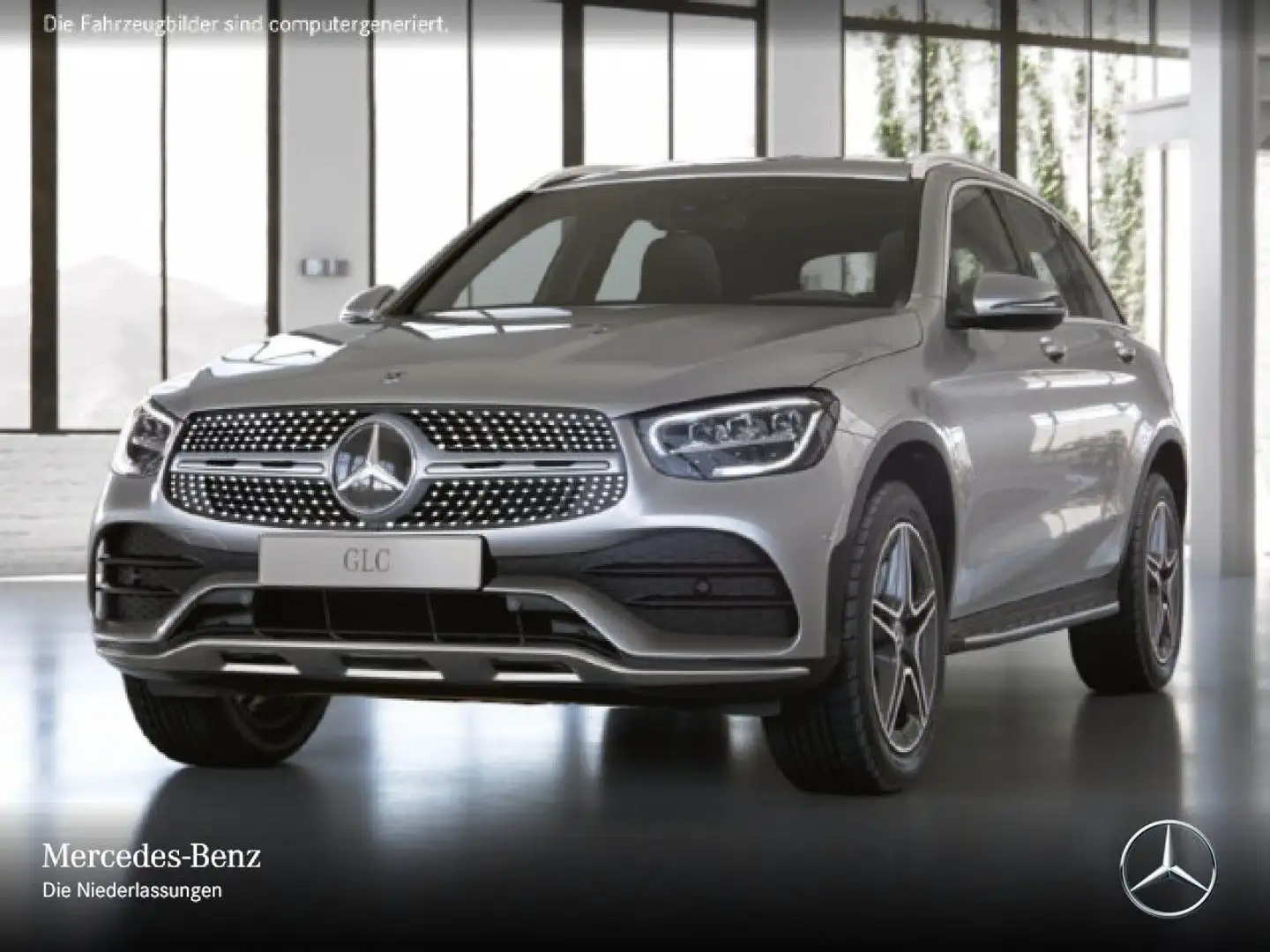 Mercedes-Benz GLC 300 de 4M AMG+AHK+LED+KAMERA+HUD+SPUR+TOTW+9G Argento - 2