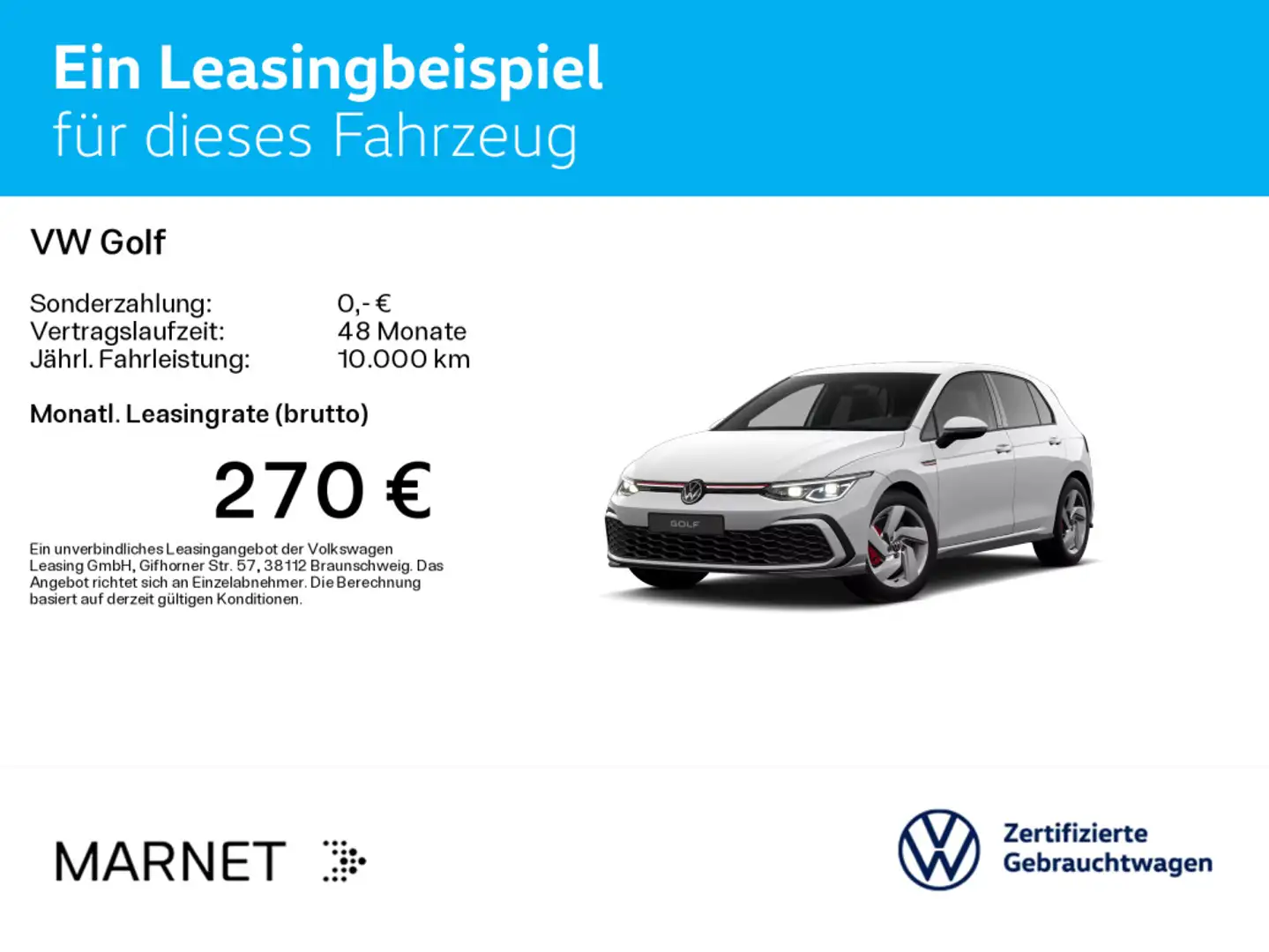 Volkswagen Golf VIII 2.0 TSI DSG  GTI *Kamera*Keyless*LED+A Weiß - 2