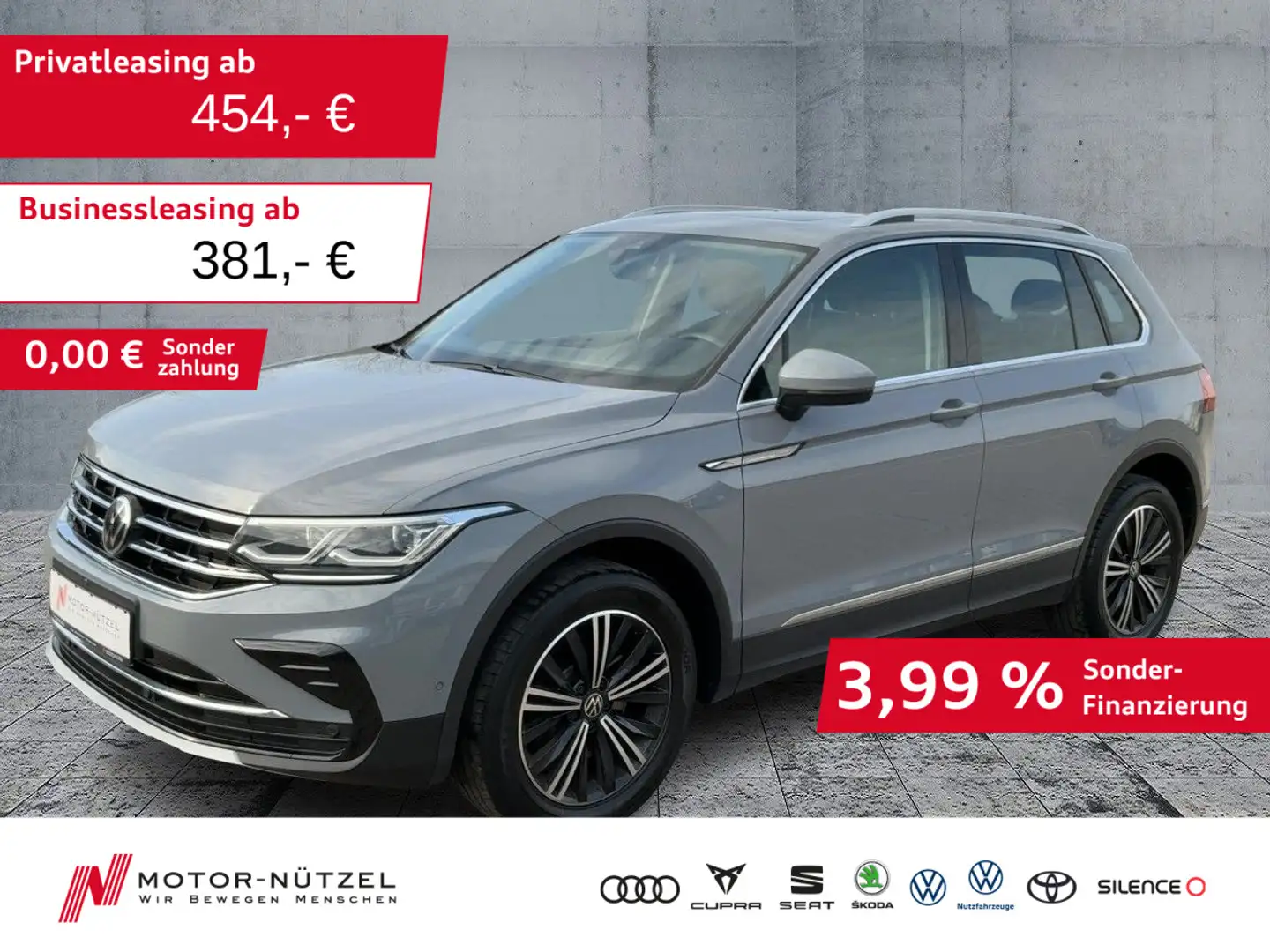 Volkswagen Tiguan 2.0 TDI 4M ELEGANCE MATRIX+NAVI+AHK+PANO Grau - 1