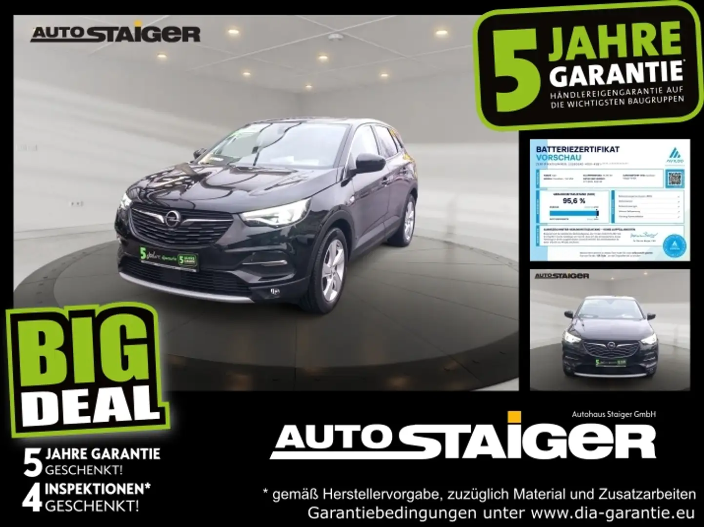 Opel Grandland X 1.6 TurboHybridBusinessElegance Leder Schwarz - 1