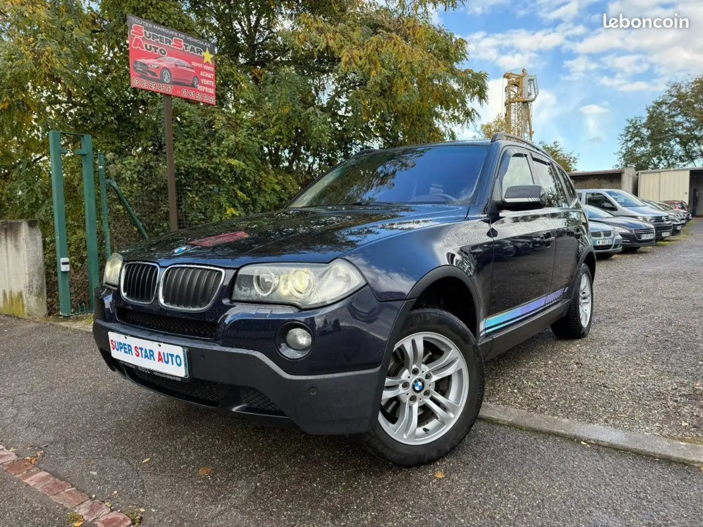 BMW X3 2.0d 177 ch pack luxe bva 2007 Bleu - 2