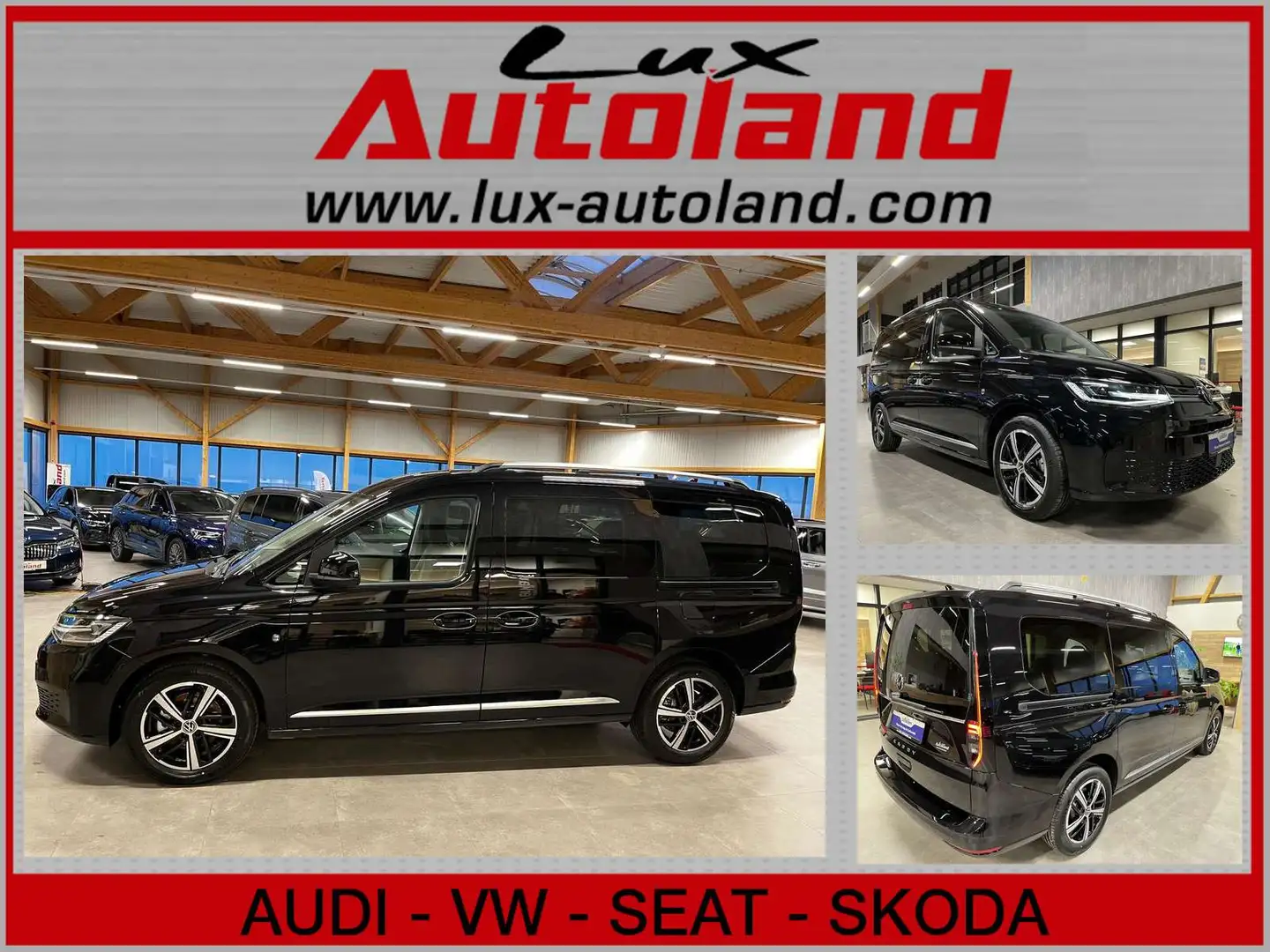 Volkswagen Caddy Style Maxi 1.5 TSI Navi ACC AHK Shzg Noir - 1