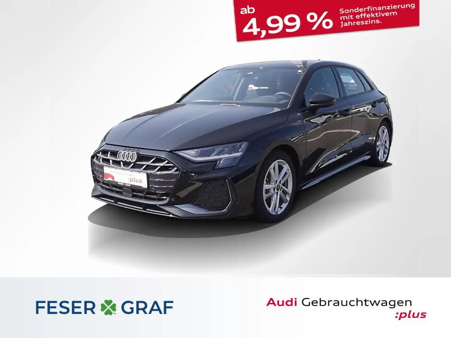 Audi A3 S Line 35 TFSI S tronic APP PDC Plus Schwarz - 1
