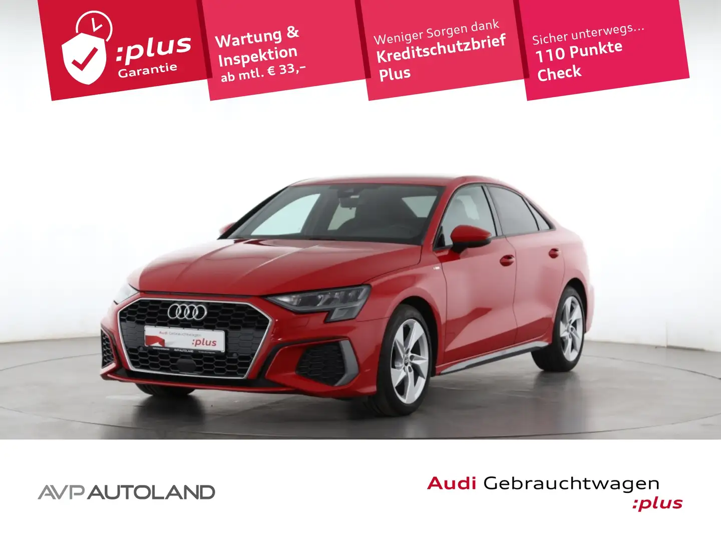 Audi A3 Limousine 35 TDI S tronic S line | MMI NAVI+ Rood - 1