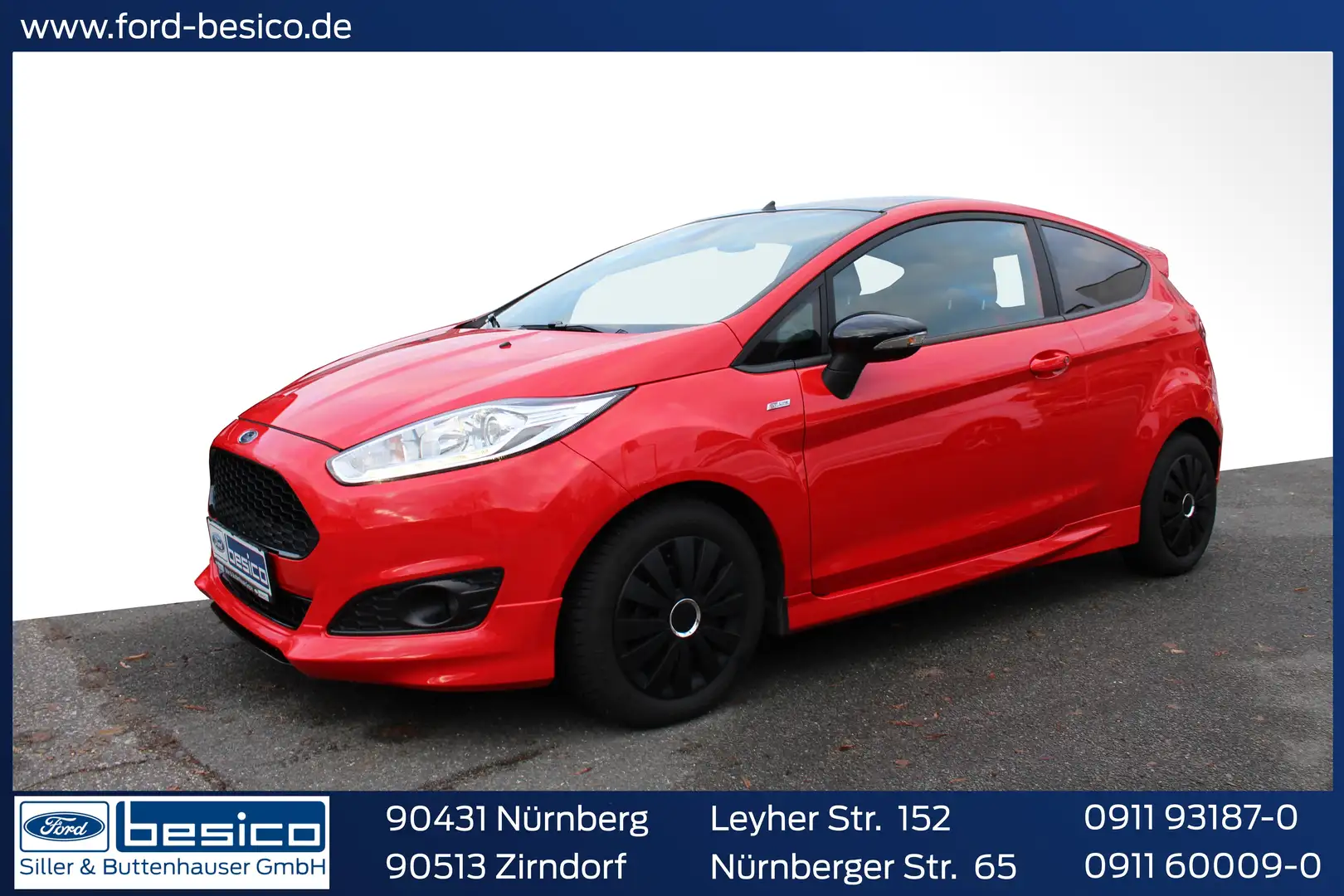 Ford Fiesta ST-Line 1,0EcoBoost*140PS*17 Zoll*Schwarzes Dach* Rot - 1