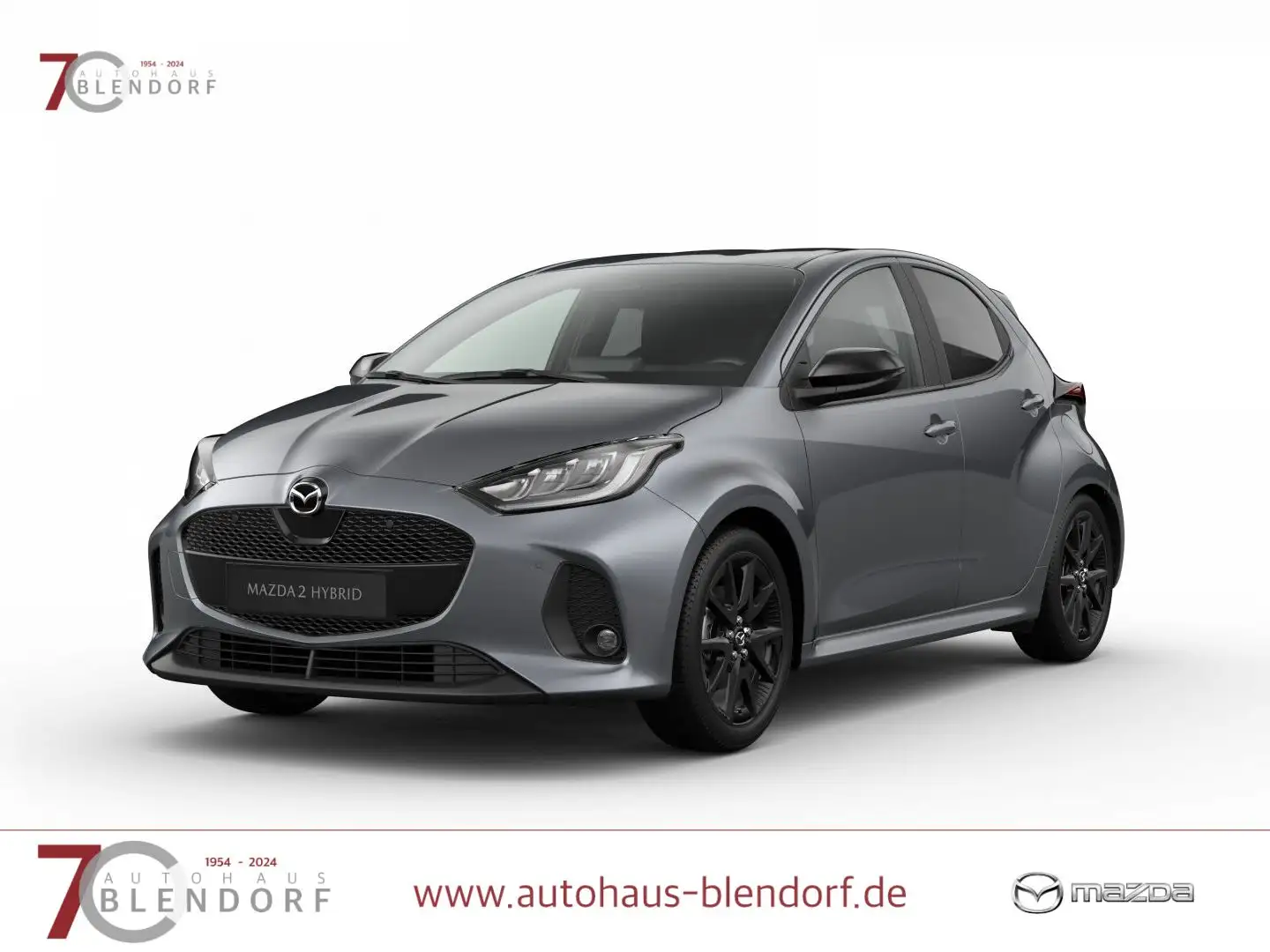 Mazda 2 Hybrid Homura LED|Kamera|Sitzheizung Gris - 1