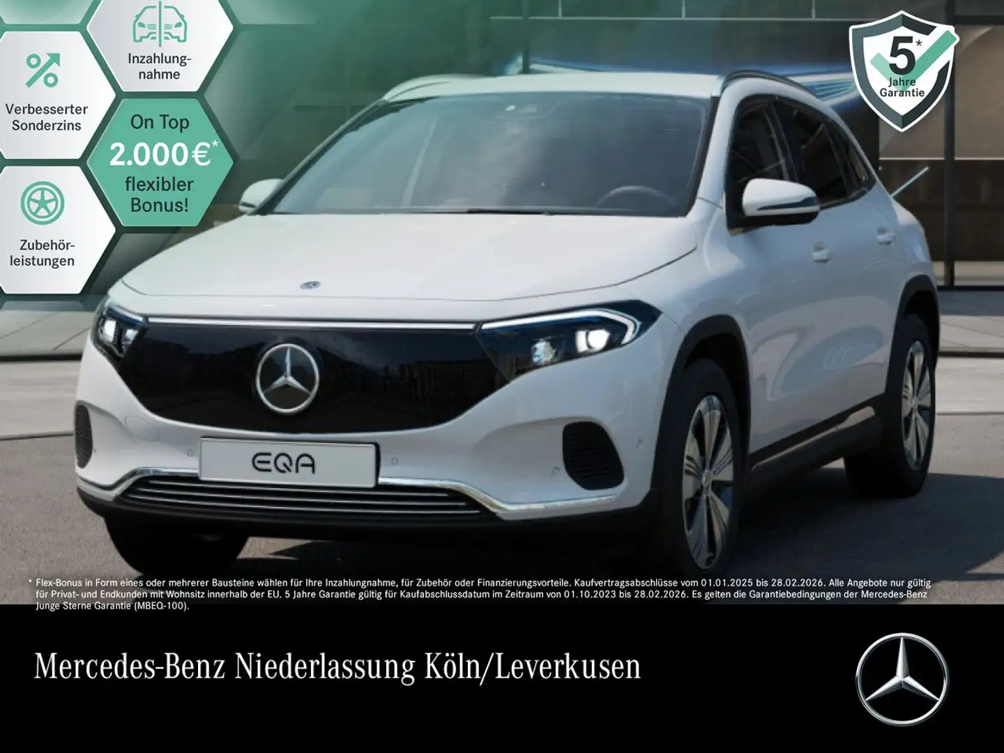 Mercedes-Benz EQA 350 4M PROG+ADVANCED+AHK+KAMERA+SPUR Weiß - 1