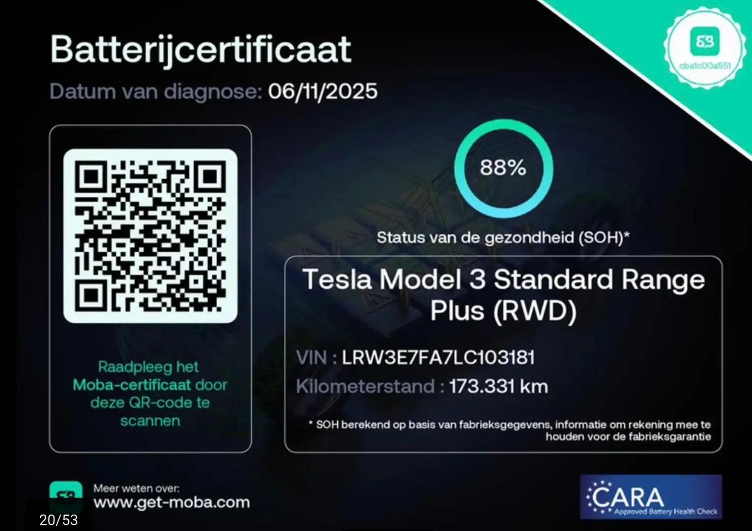 Tesla Model 3 Standard RWD Plus 60 kWh SOH 88% Schwarz - 2